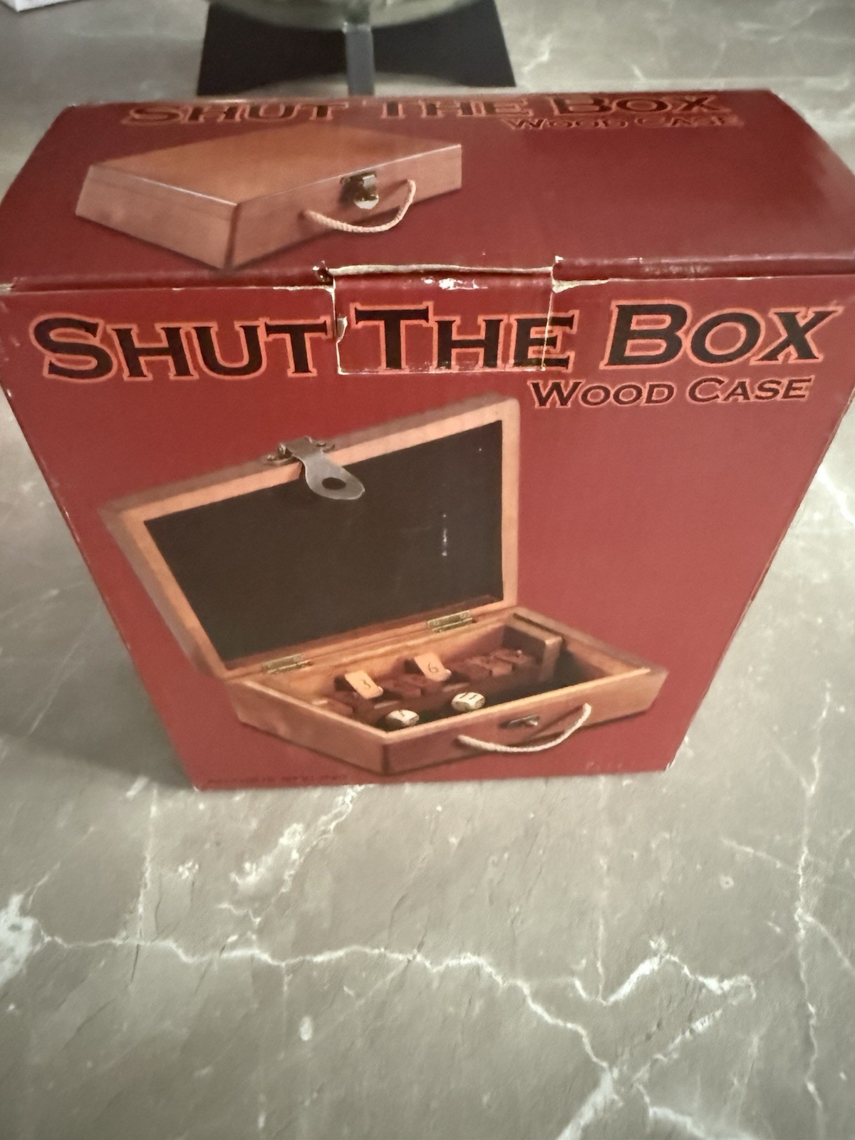 Tomokazu Shut The Box Dice Game Wooden Case, Antique Theme, 2+ Players, 8+