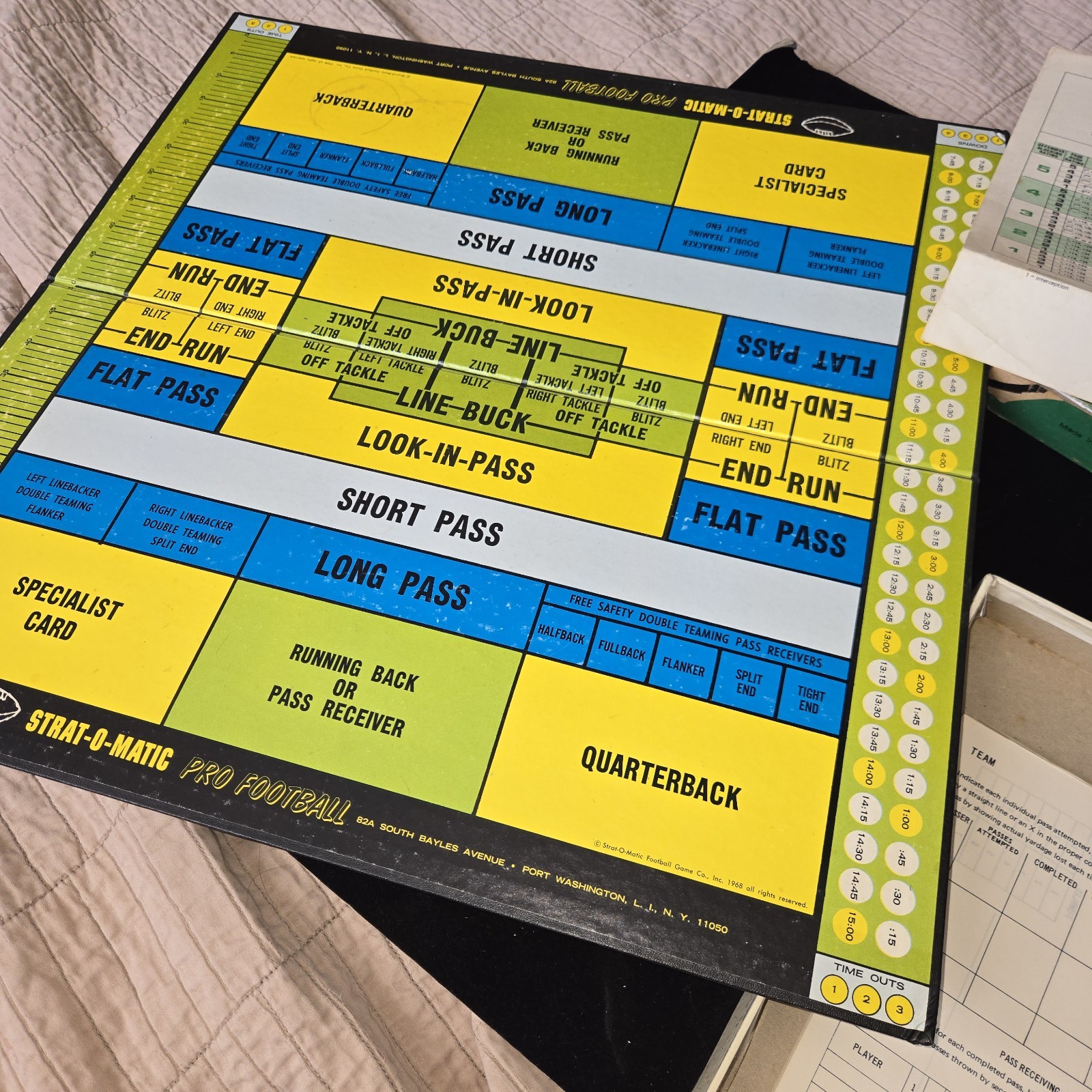 1972 1971 Season Strat-O-Matic Pro Football Sports Board Game missing Steeler