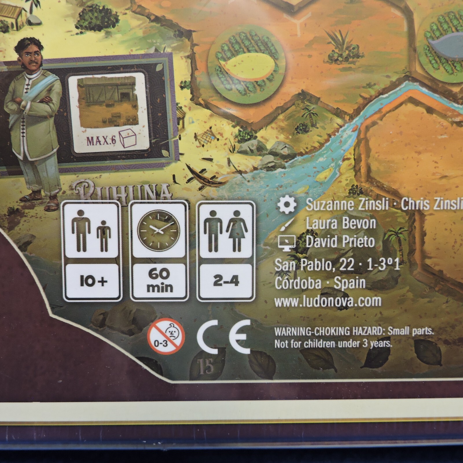 Ceylon Board Game. (Plant Harvest and ship teas). Suzanne and Chris Zinsli. 2018