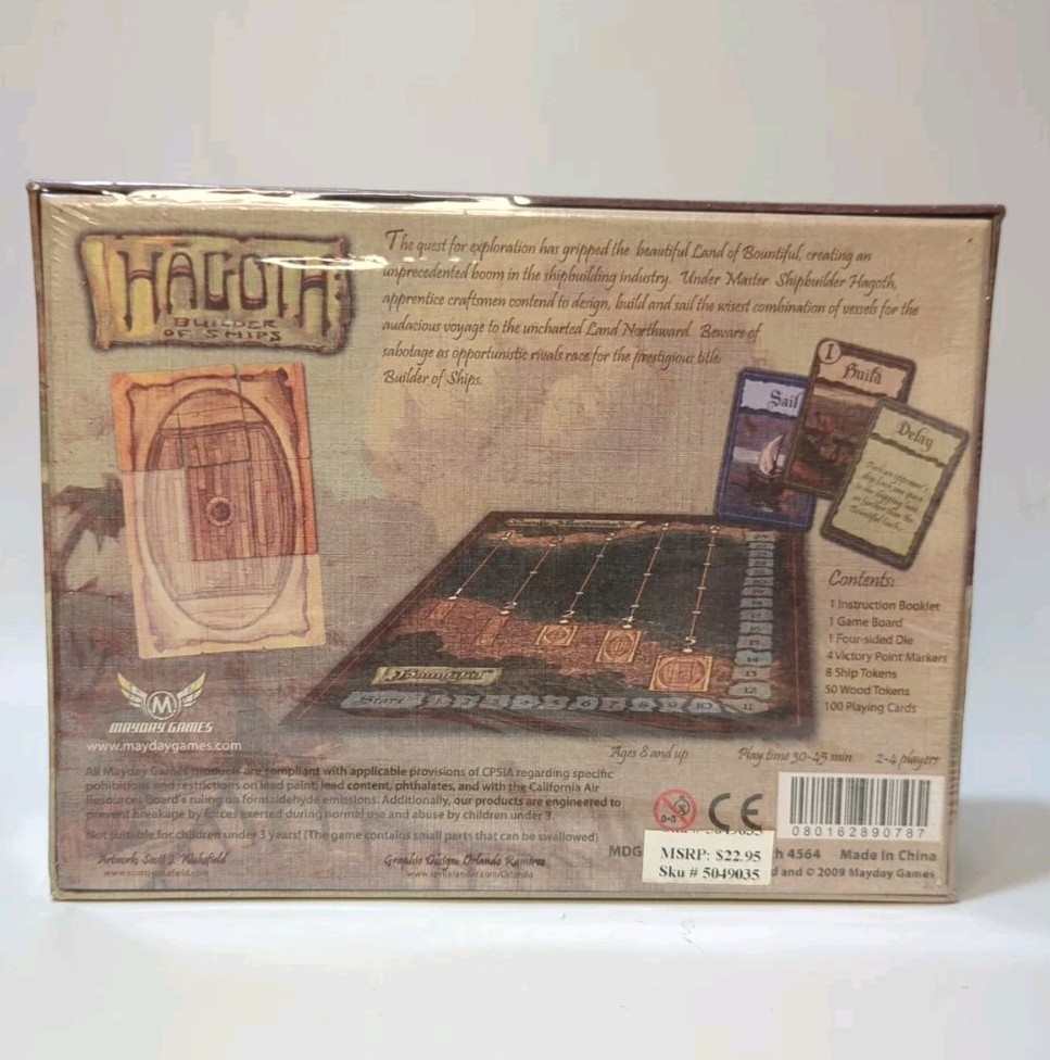 Hagoth Builder Of Ships Game by Mayday Games By Mike Drysdale SEALED *RARE