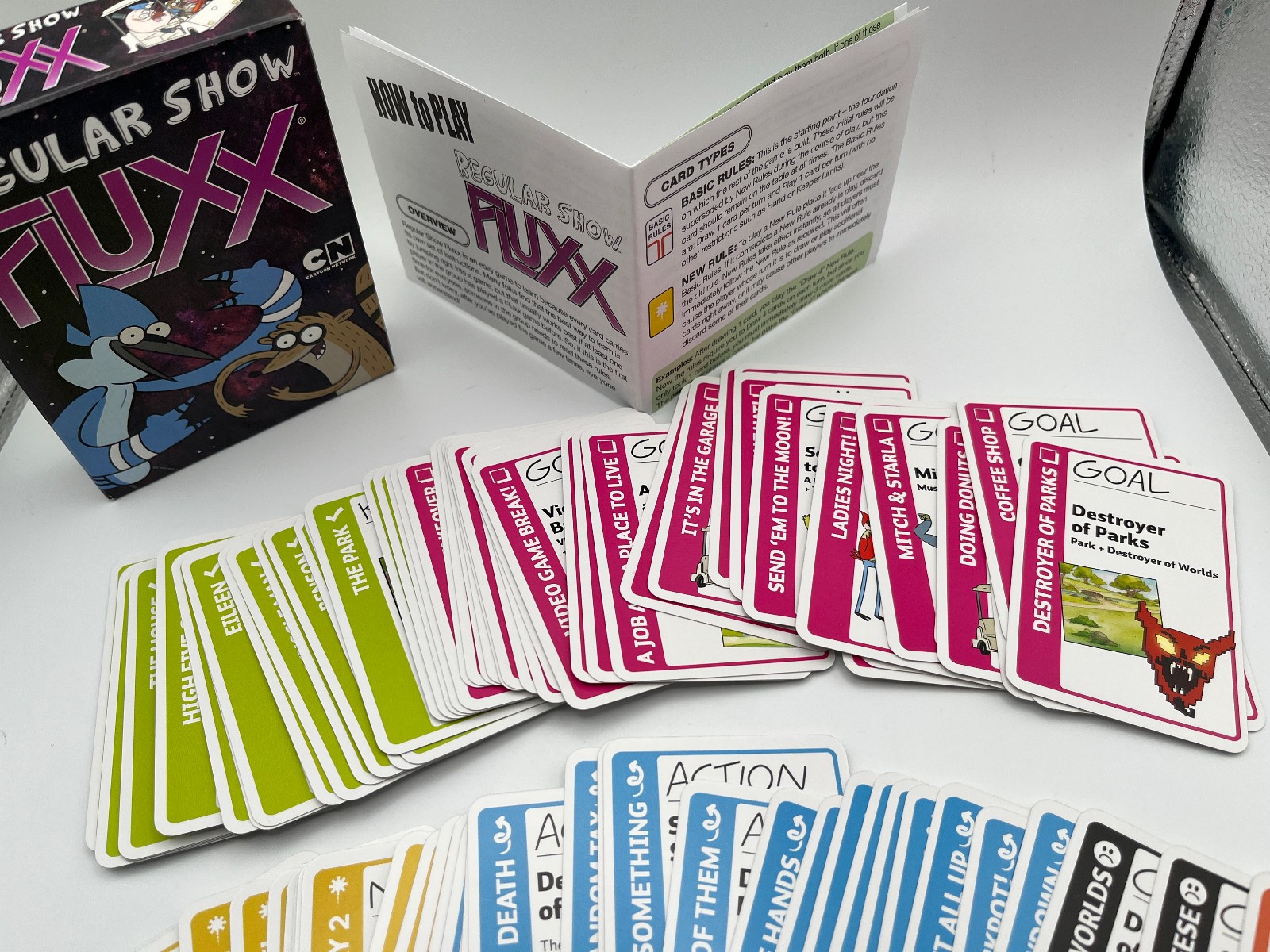 Regular Show Fluxx Card Game Looney Labs 2014 Cartoon Network incl 8 extras READ