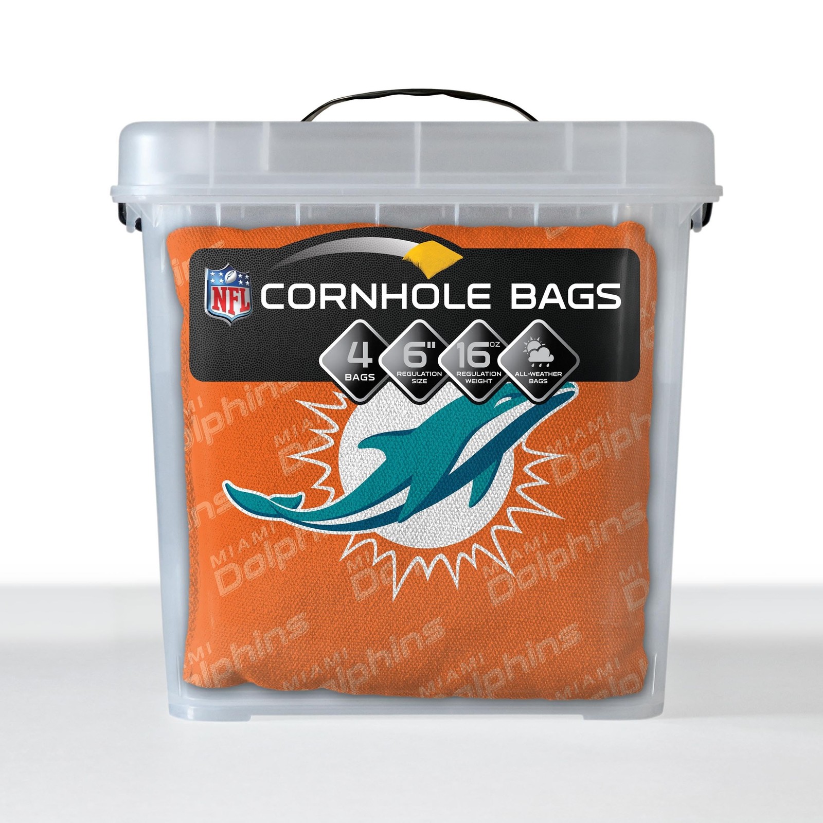 YouTheFanCornhole Bags – 4PK Miami Dolphins Miami Dolphins – Orange
