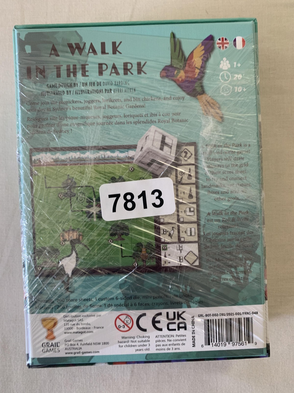 A Walk In The Park Grail Games Board Game 2021 Roll Write 1+ Players Ages 10+