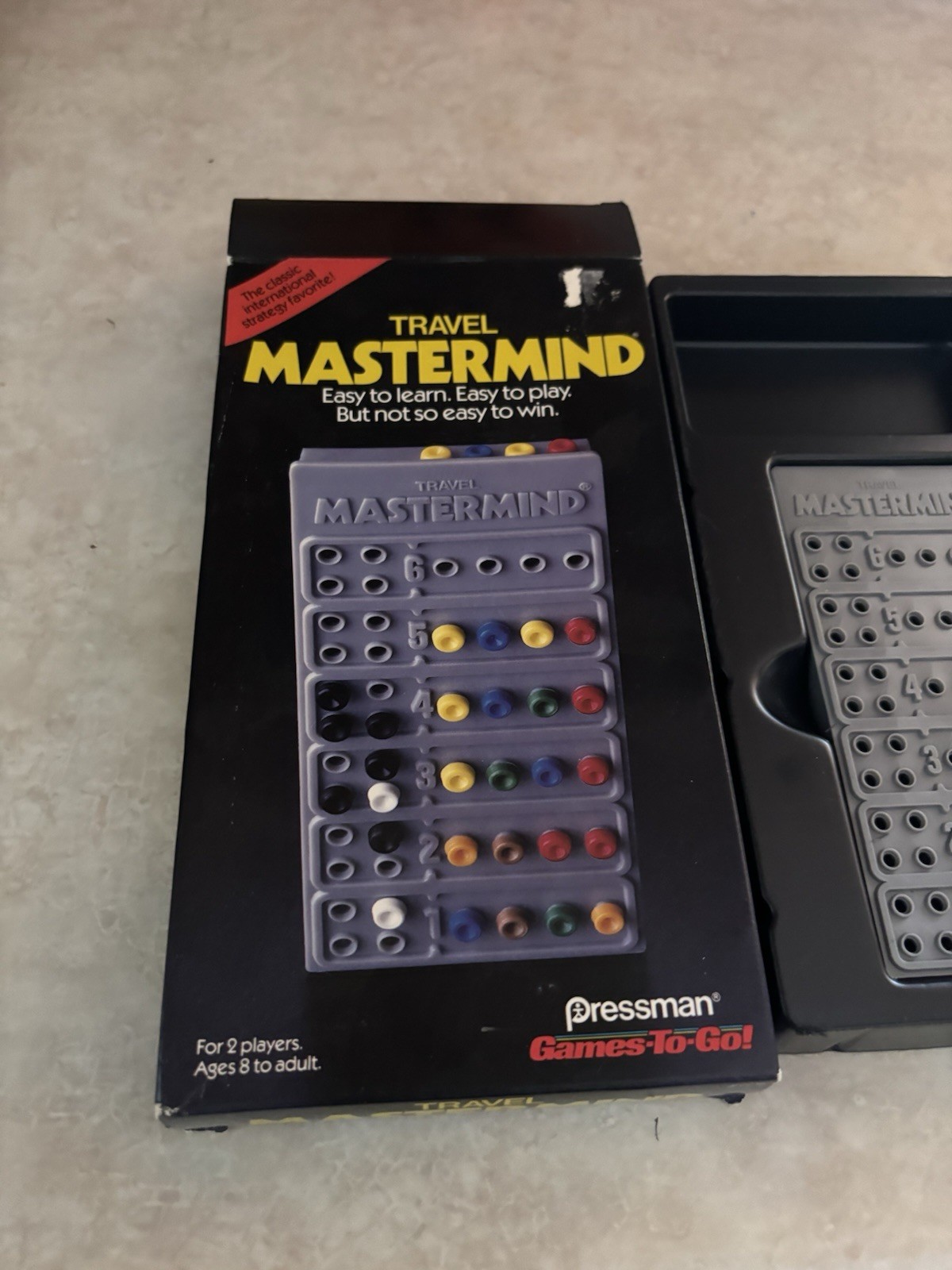 Travel Mastermind 1988 Pressman Game To Go Break the Hidden Code Strategy New