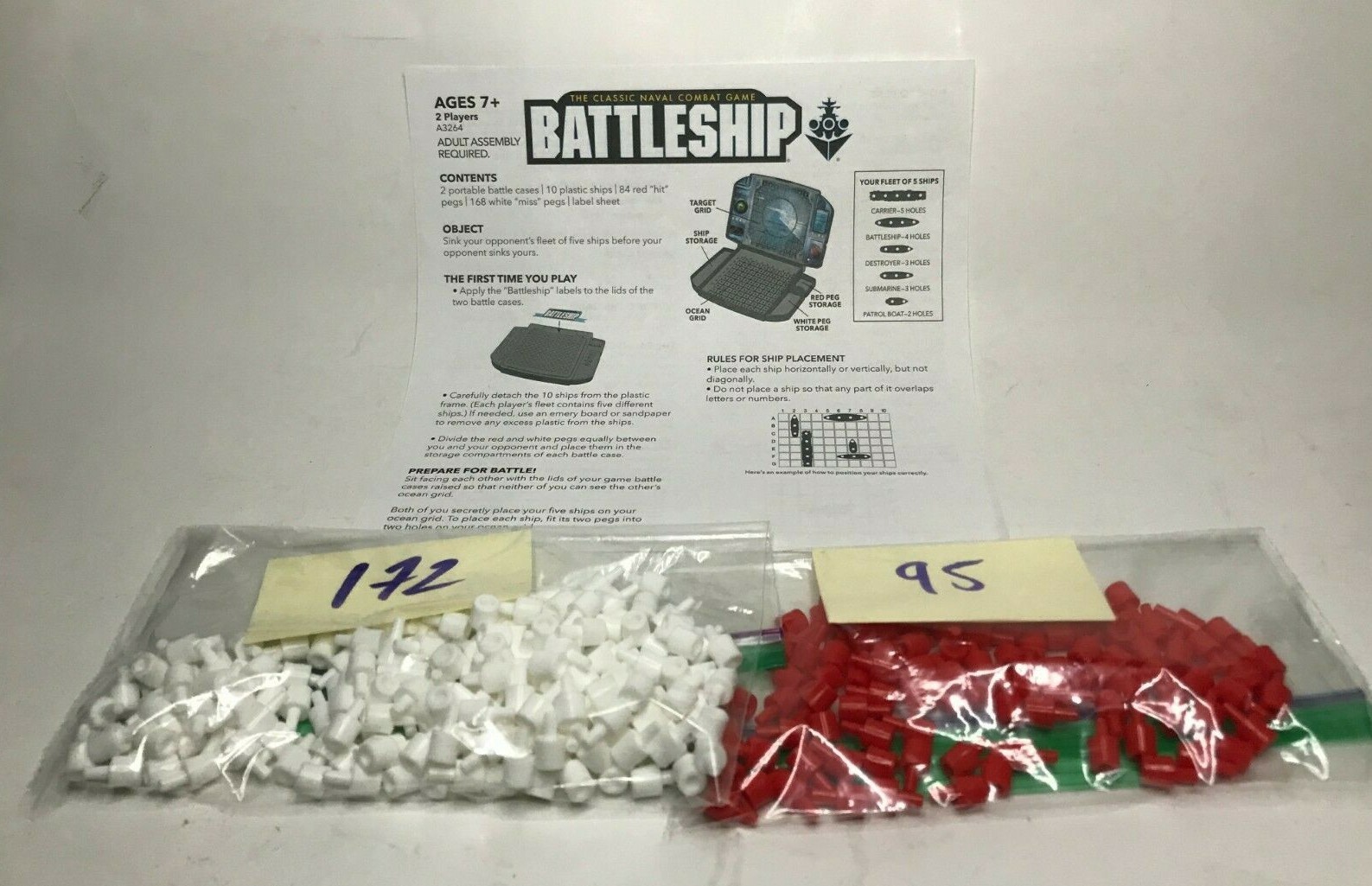 Hasbro Battleship Classic Naval Strategy Board Game Combat Complete (2016)
