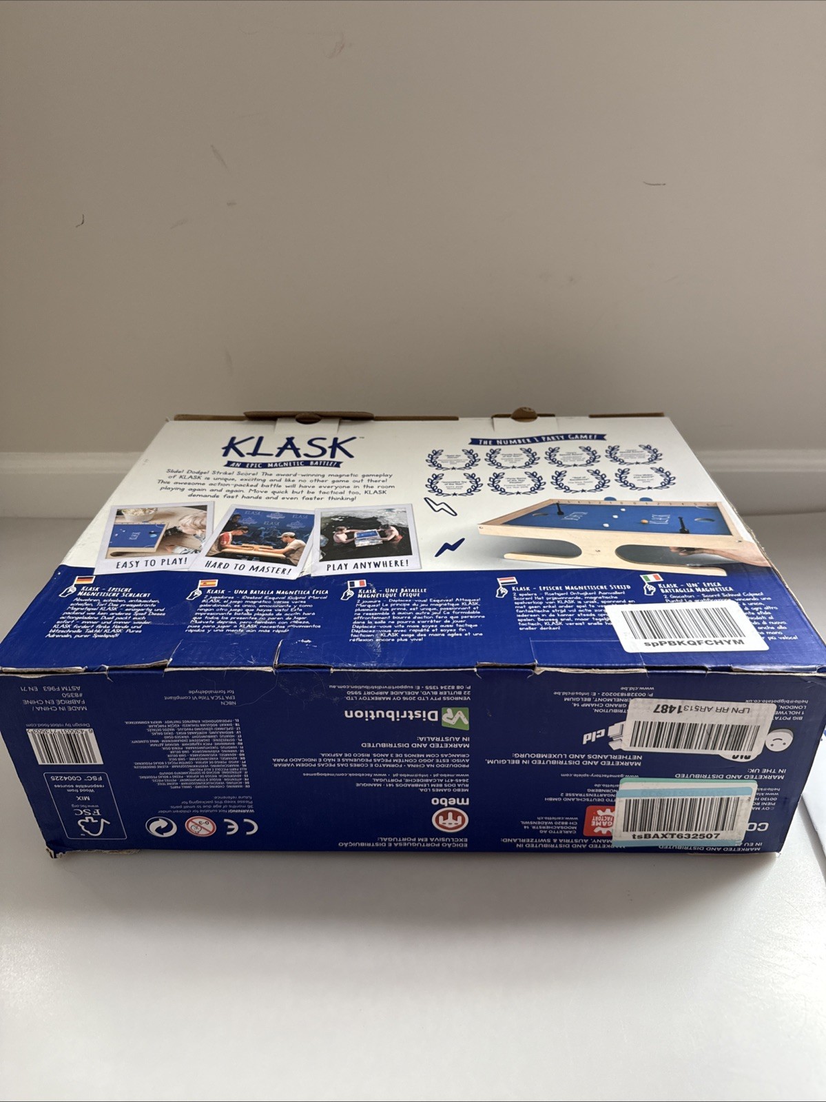 Klask Tabletop Game Magnetic Foosball Hockey Battle Party Denmark INCOMPLETE