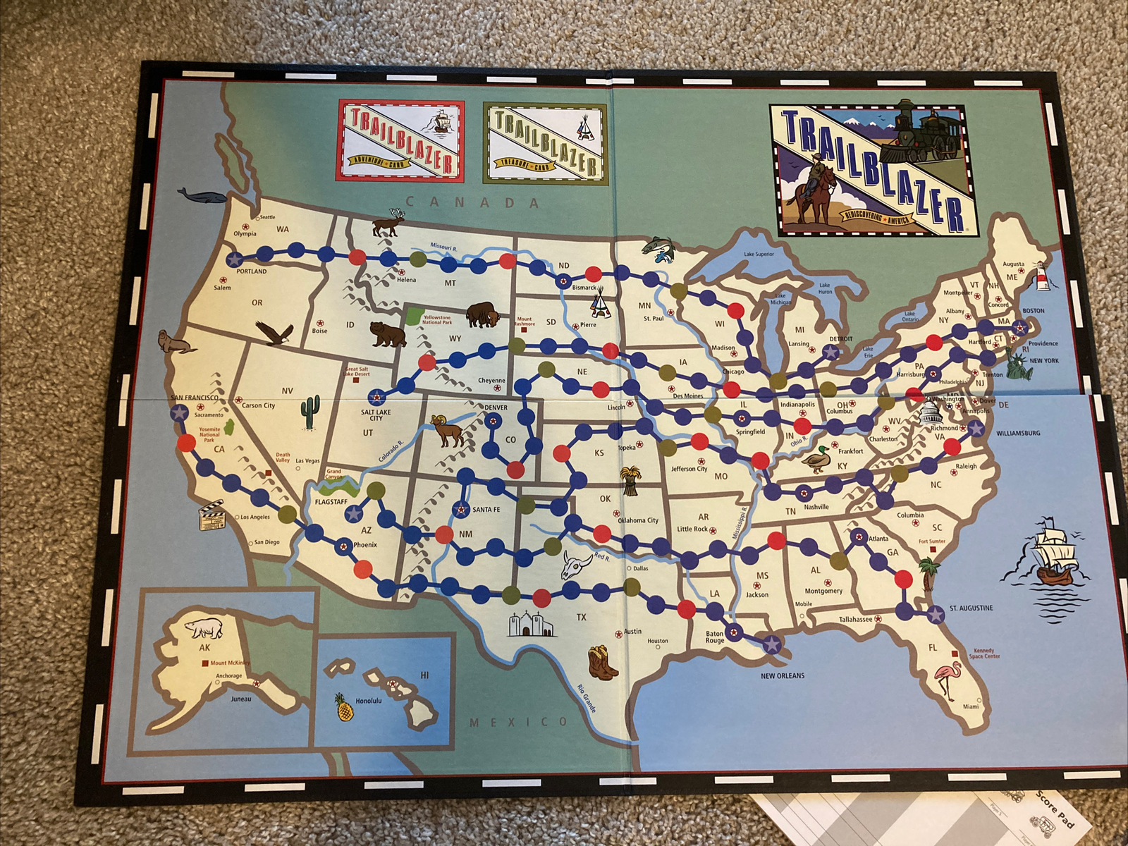 Trailblazer Board Game By Aristoplay American Trivia Strategy Game See Pics