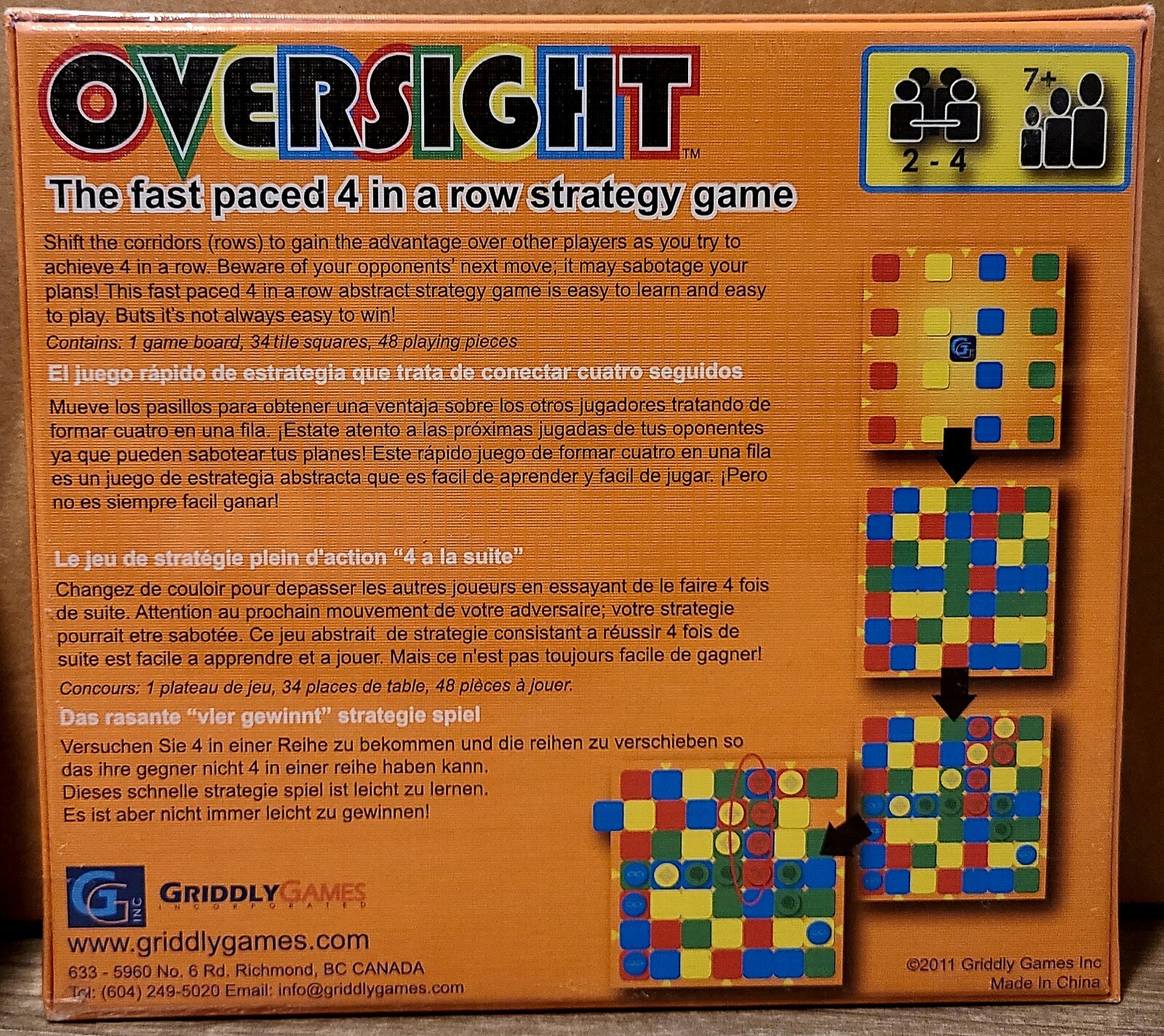 Oversight: Fast Paced 4 In A Row Strategy Board Game. NEW & SEALED FREE SHIPPING