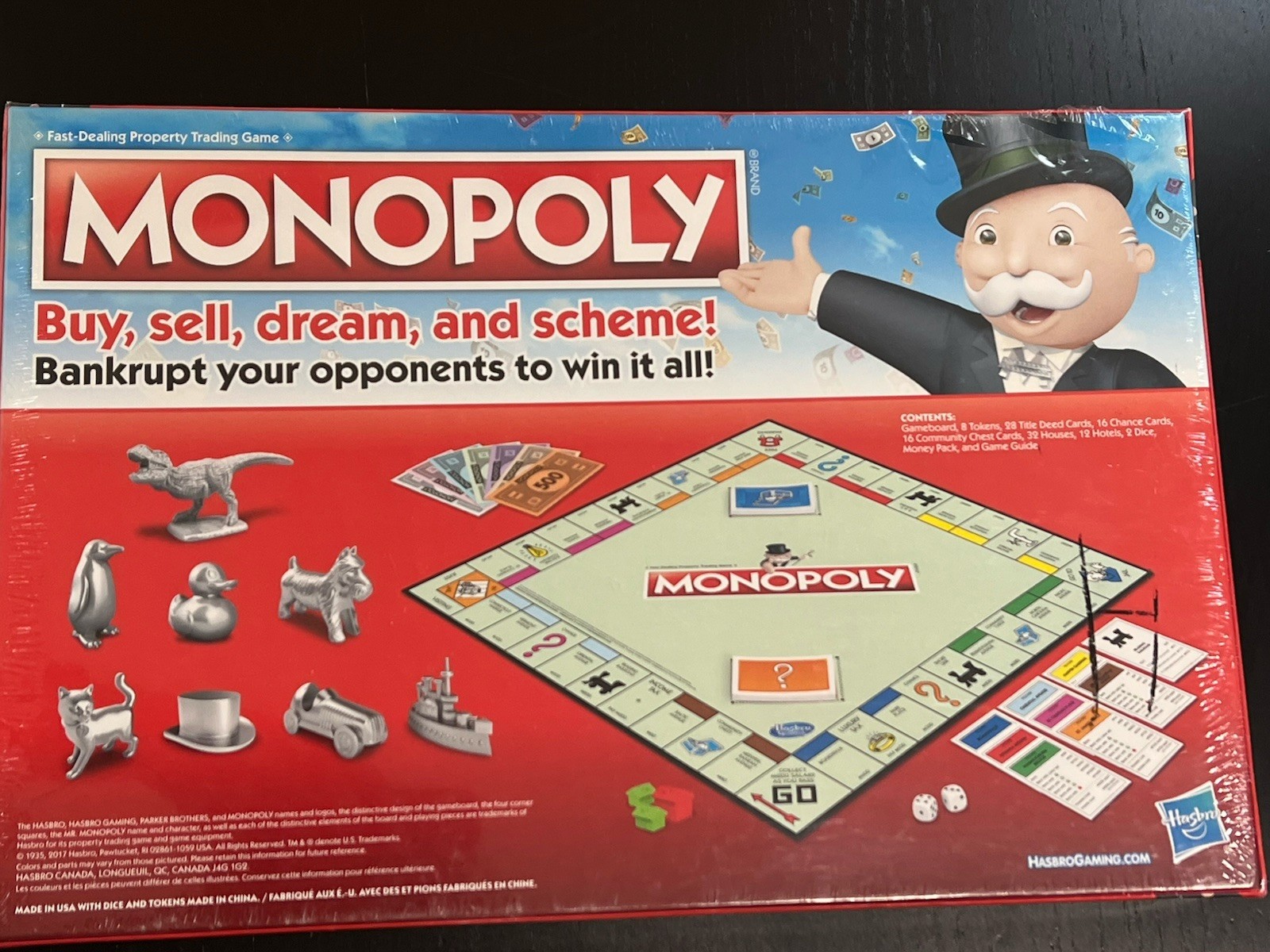 Monopoly Classic Board Game Hasbro Family Night 2-6 Players Ages 8+ NEW Sealed