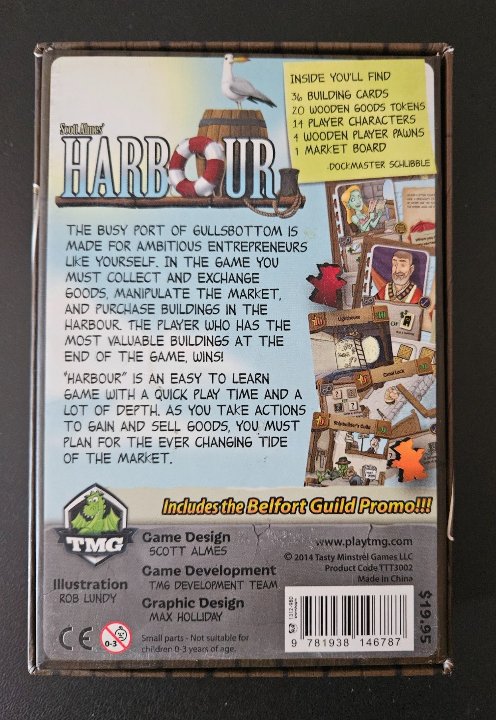 Harbour Board Game Scott Almes Tasty Minstrel Games TMG 1-4 Players Complete