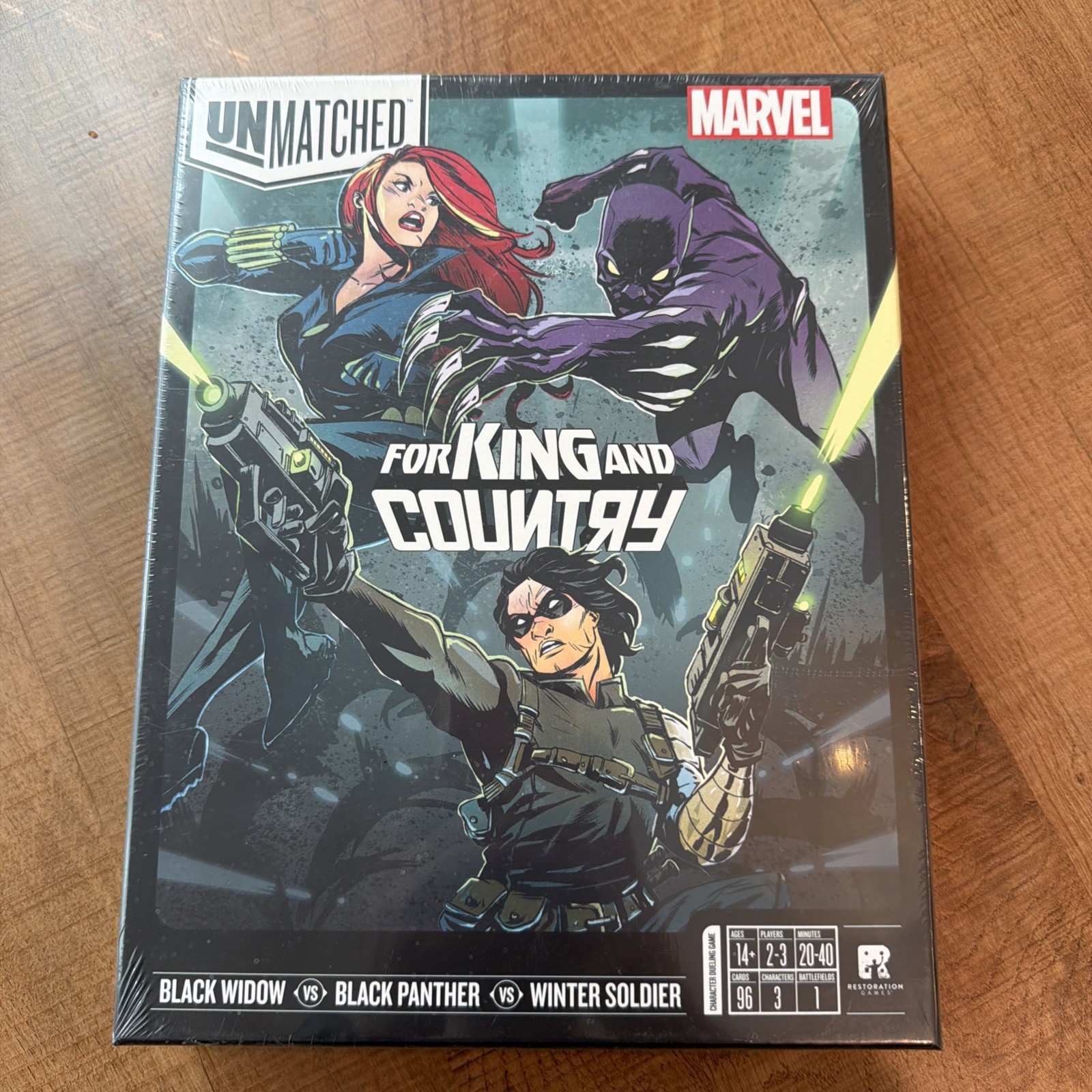 Marvel Unmatched: For King And Country Restoration Panther, Widow, Soldier NIS