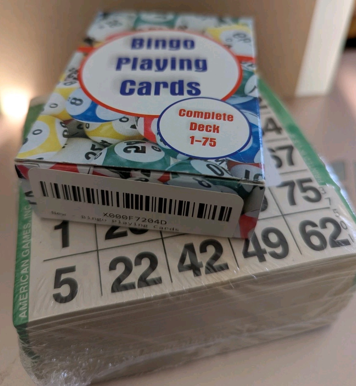 Professional Deck of Bingo Calling Cards- 5 Colors- 1-75 W/ Pack Of Bingo Cards