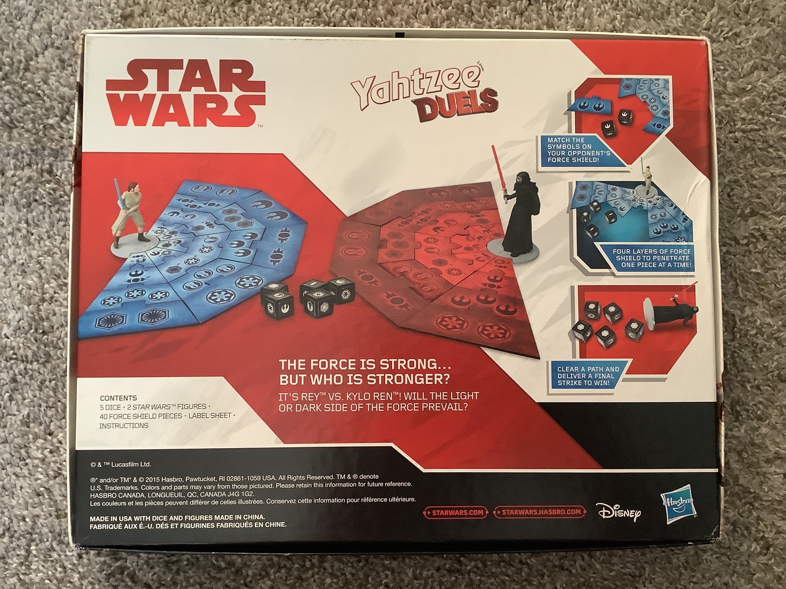 Hasbro Gaming Yahtzee Duels Star Wars Edition Game Complete