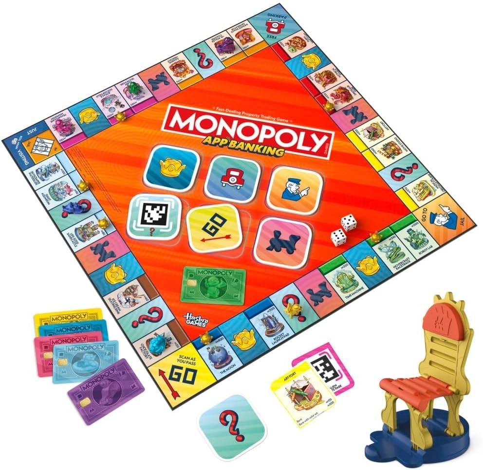 Monopoly App Banking Board Game | App-Enabled Game | Ages 8+ | 2 to 6 Players |