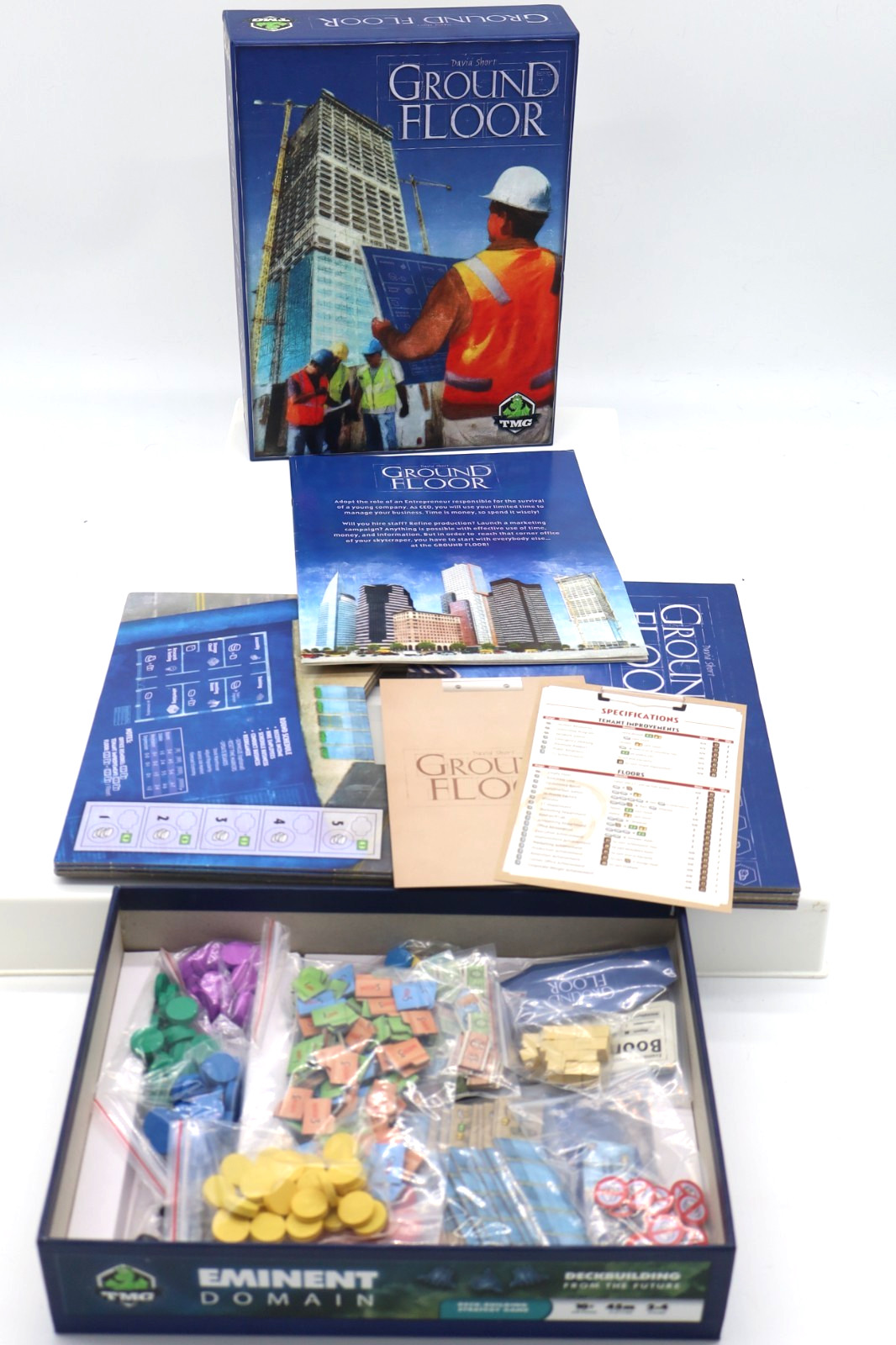 Ground Floor Board Game TMG David Short UNPLAYED Tiles Sealed Complete