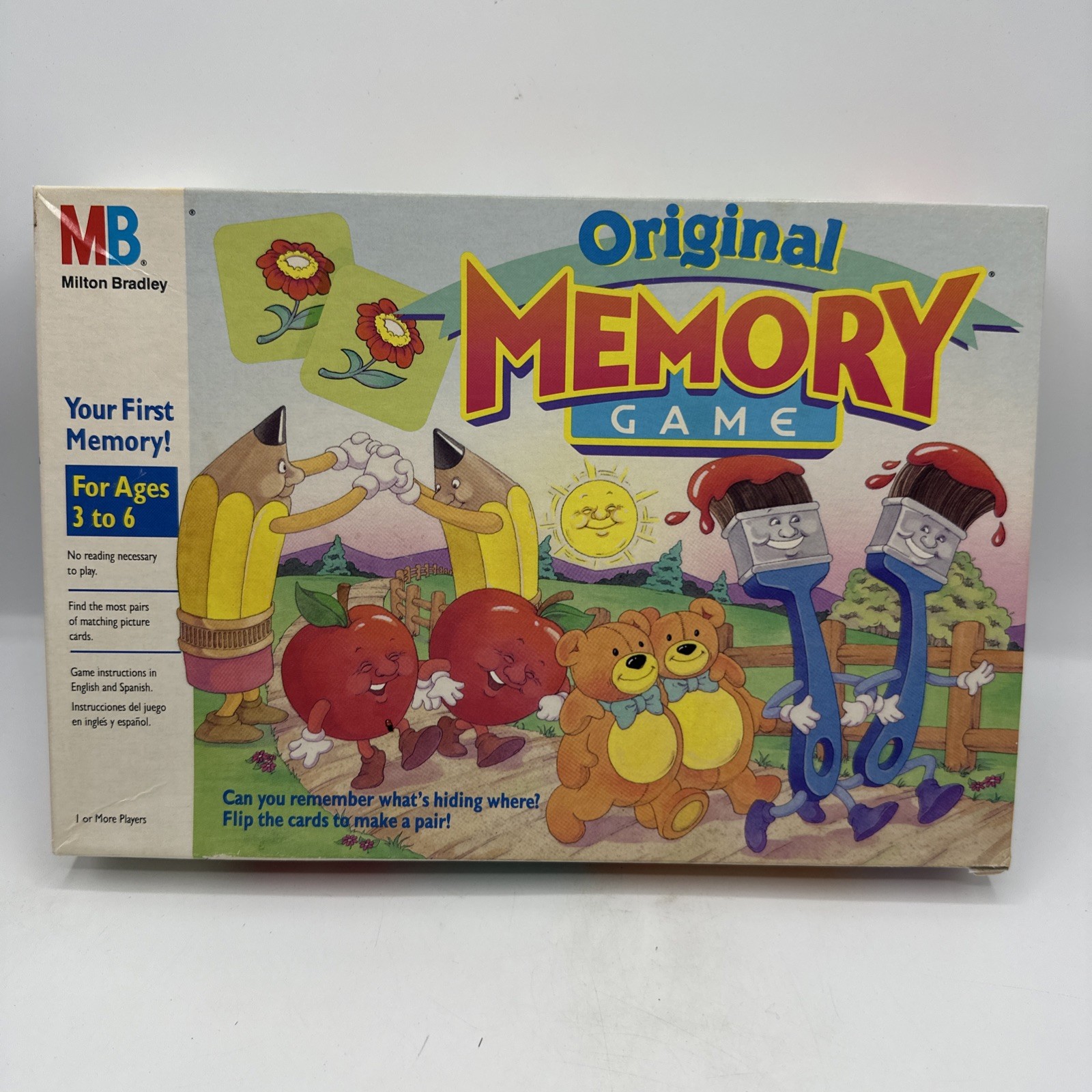 Milton Bradley Original Memory Game Vintage Kids Game 1994 No Trey