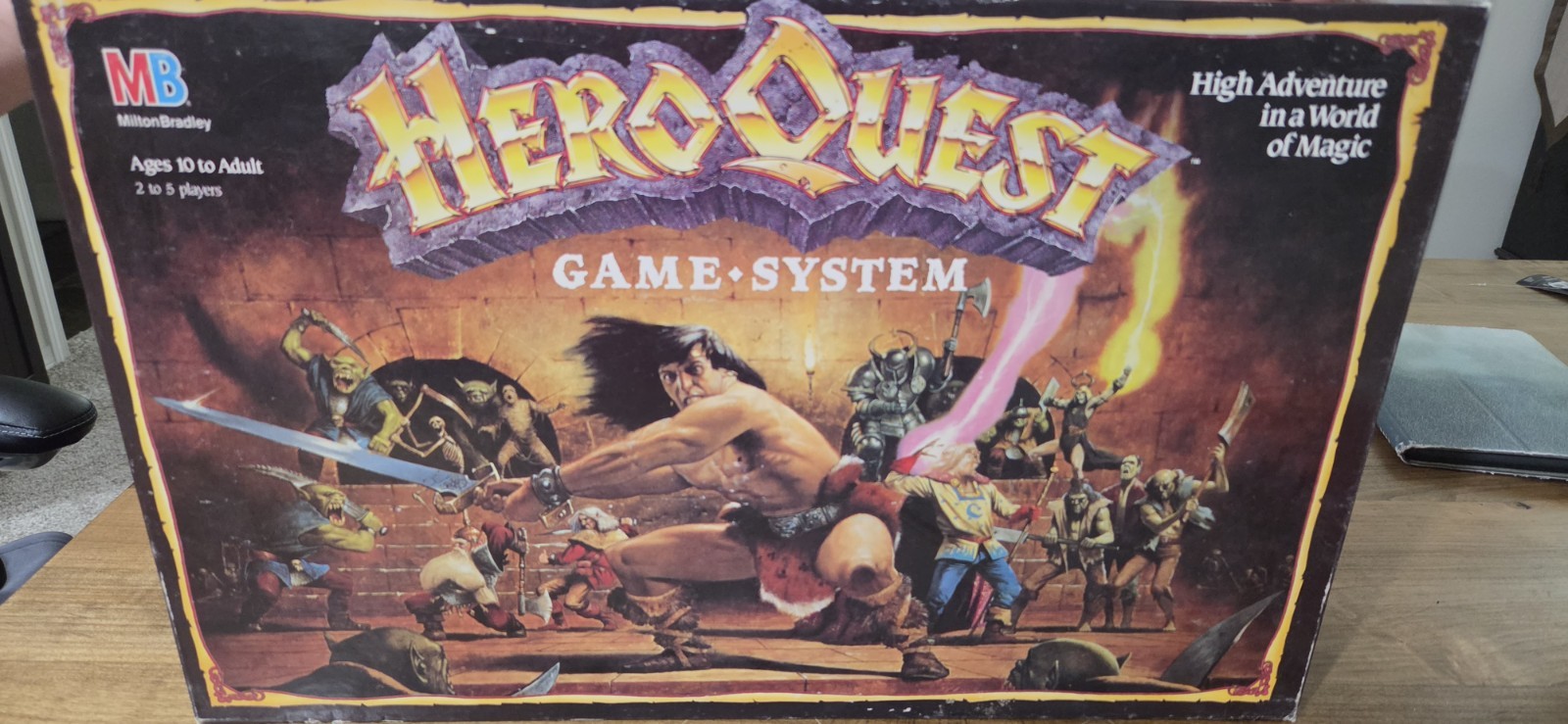 Vintage 1990 Hero Quest Board Game System Milton Bradley 100% COMPLETE