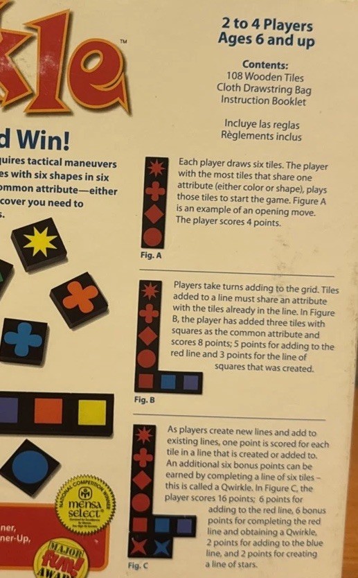 MindWare Qwirkle Board Game Complete