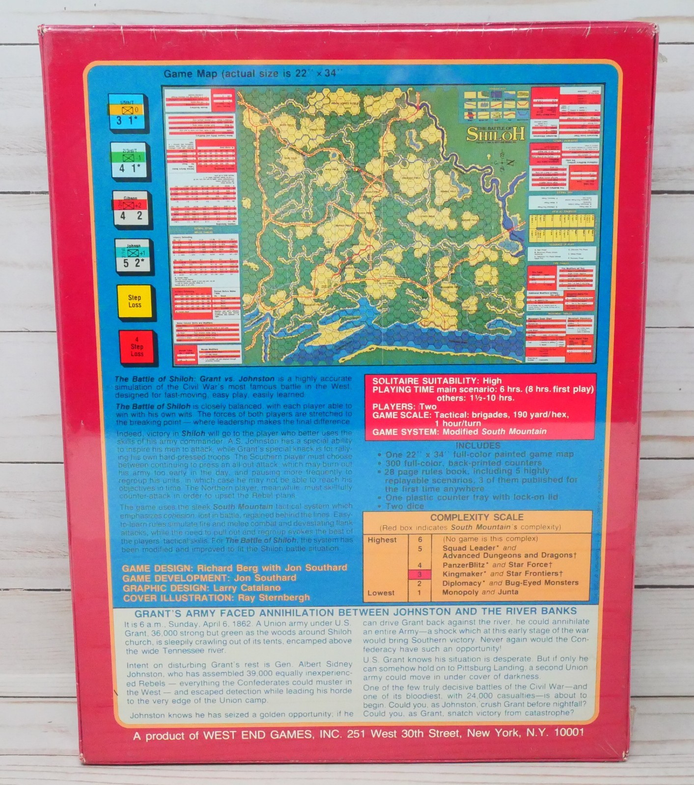 West End Games, The Battle of Shiloh Grant vs Johnston April 6-7 1862, Sealed