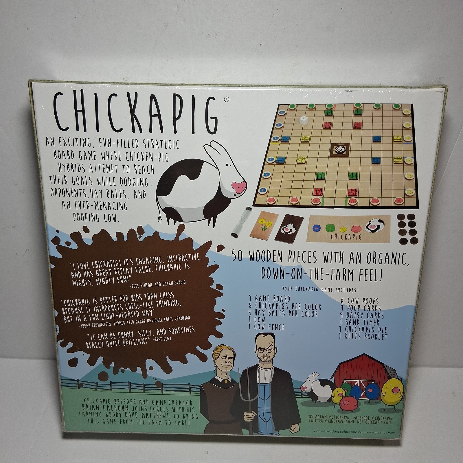 Chickapig Strategic Board Game Family Friendly Game For 2 or 4 Players with Chi