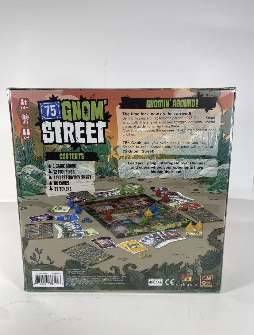 CMON 75 Gnom Street Board Game BRAND NEW SEALED Family Fun Gnome