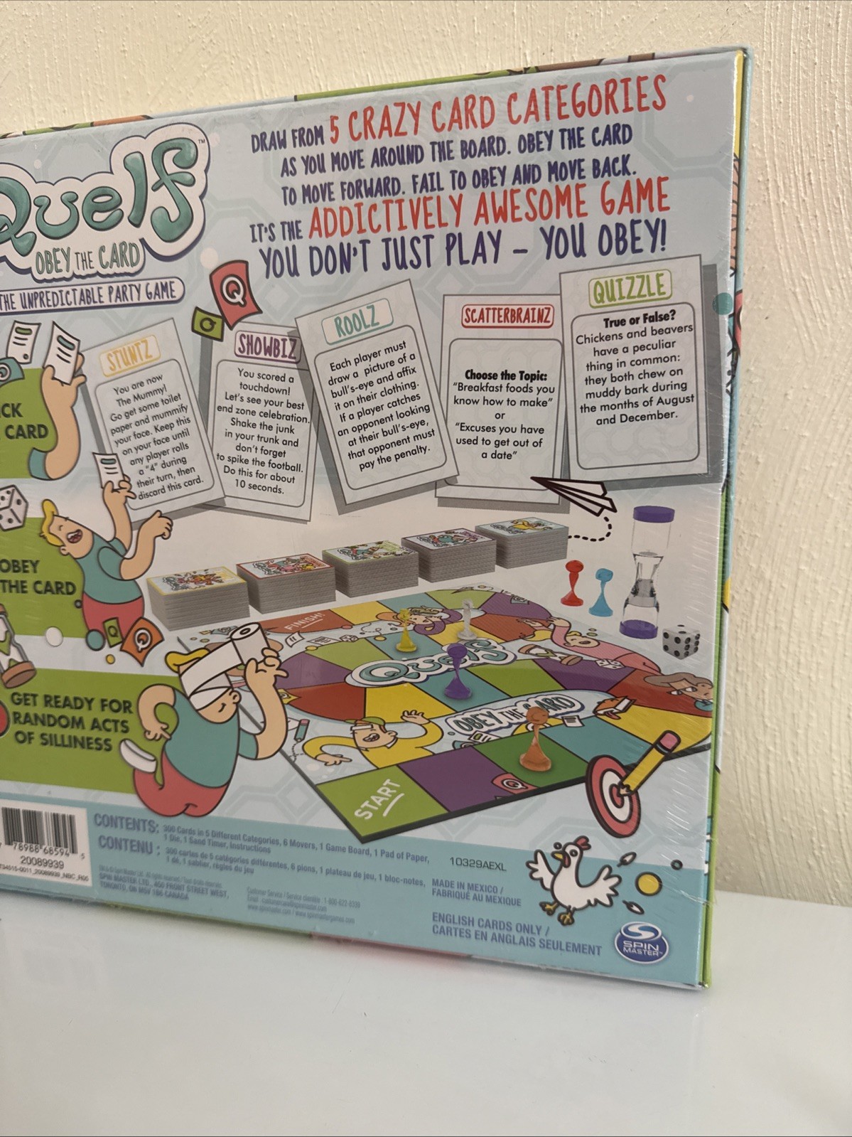 Quelf Board Game New Sealed Family Party Game by Wiggity Bang Obey The Card Rule