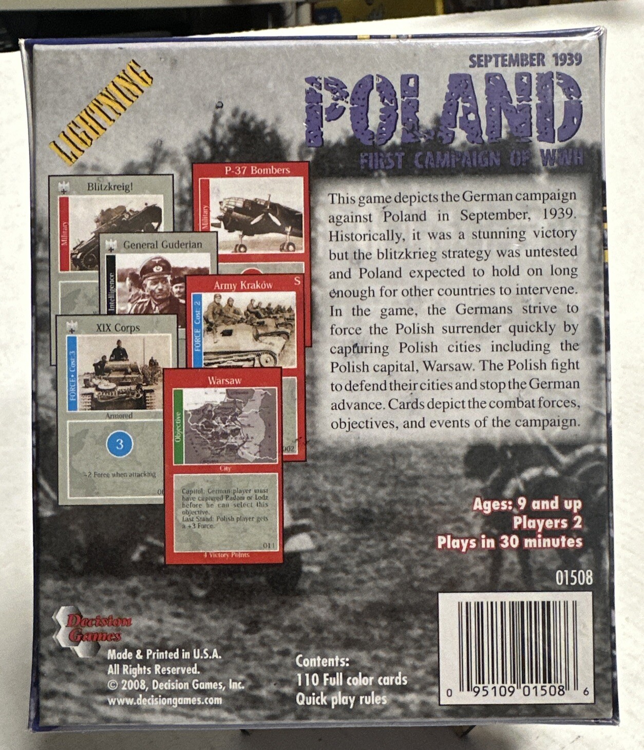 Poland First Campaign Of WWII September 1939 New Sealed Decision Games