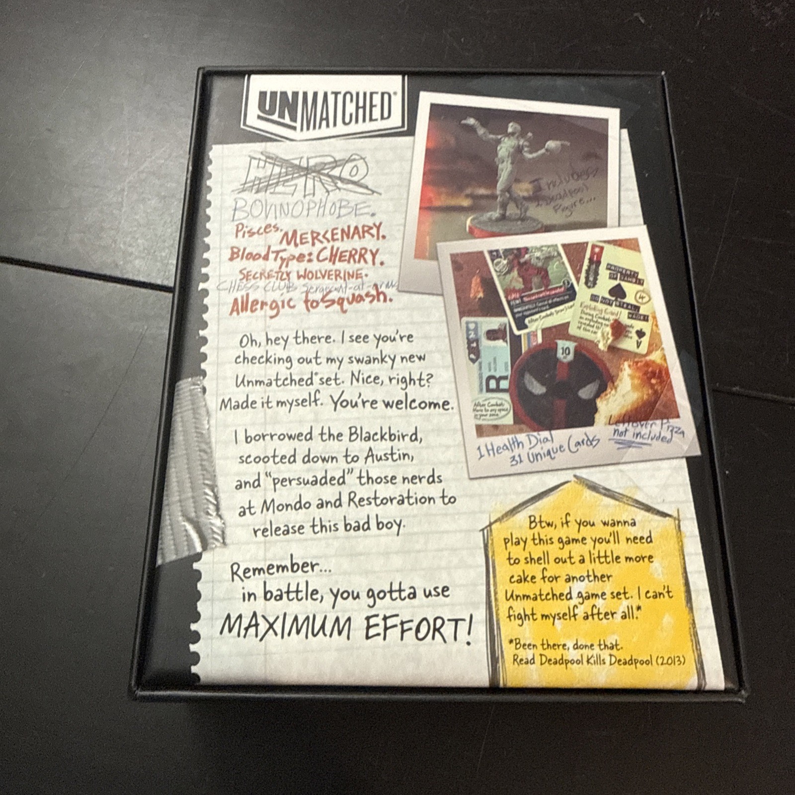Deadpool Expansion Unmatched Board Game Restoration Games / Marvel New