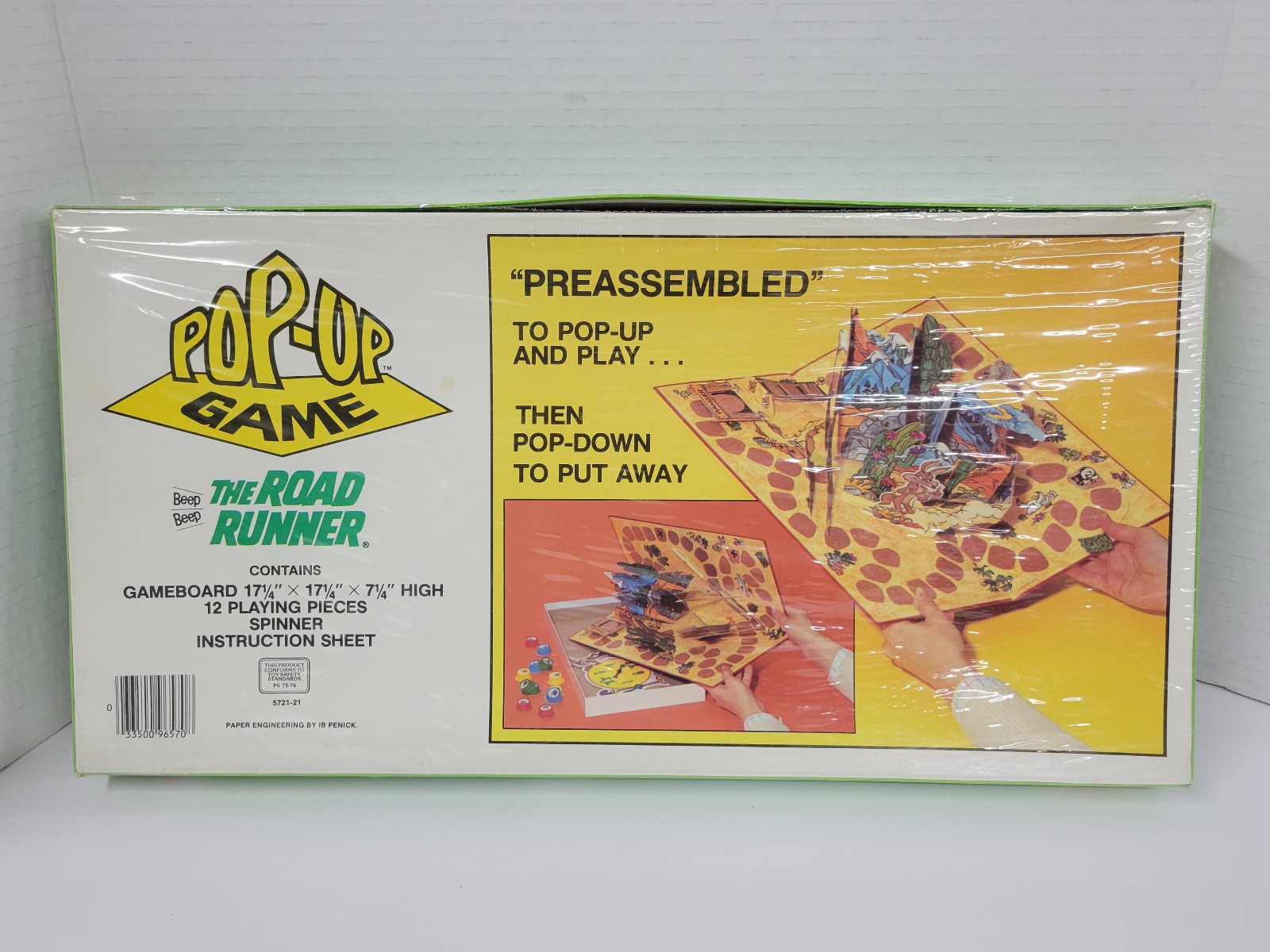 1982 Road Runner Pop Up Game by Whitman Brand New Old Stock Sealed Damaged Box