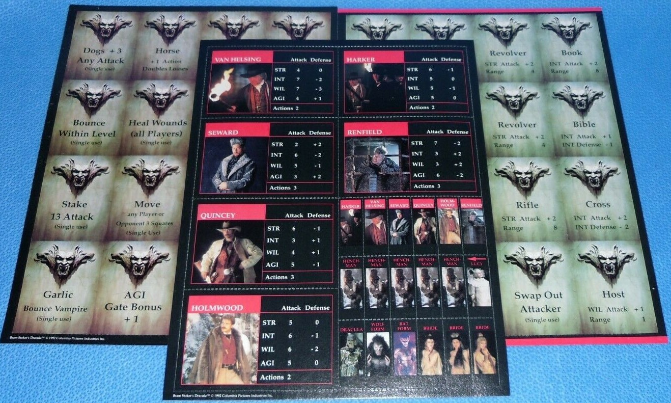 Bram Stoker’s Dracula Board Game Complete & Unpunched – Leading Edge Games