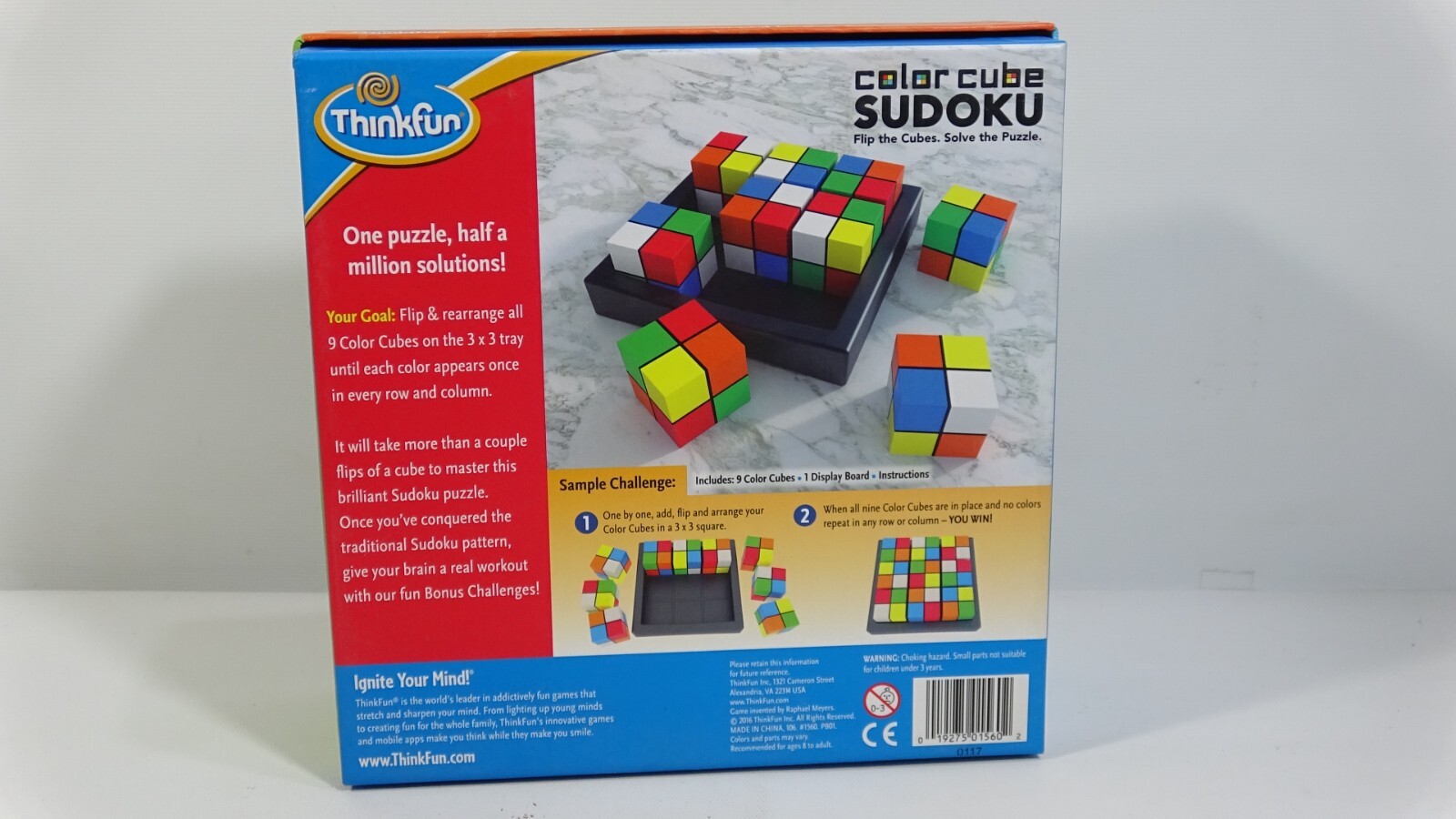 Color Cube Sudoku Flip The Cubes Solve The Puzzle Think Fun Game