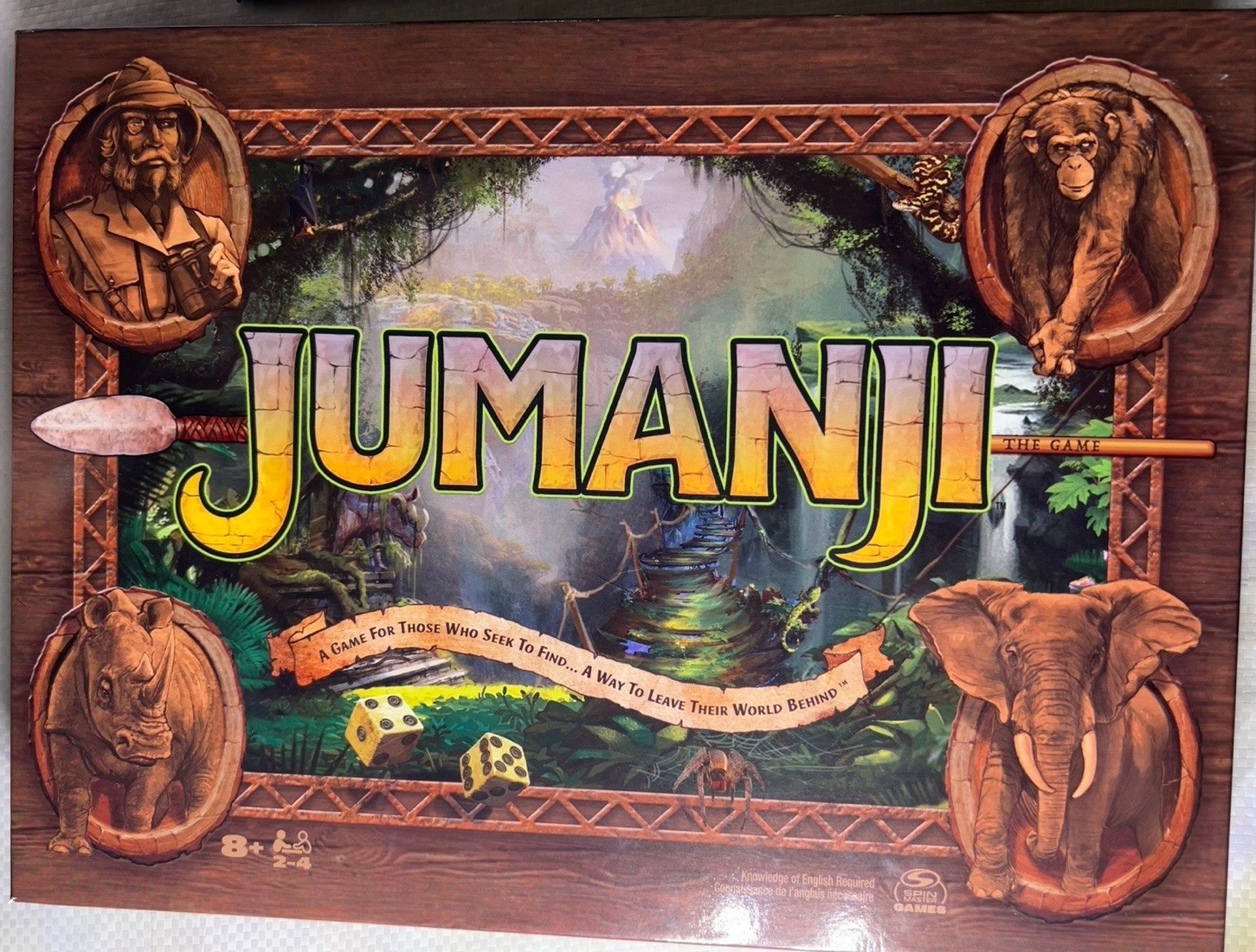Jumanji Board Game Complete 2024 Spin Master Family Adventure Game