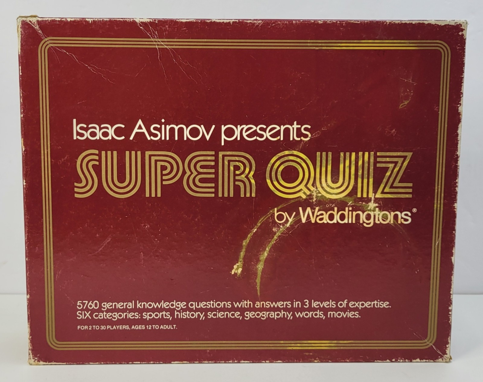 Isaac Asimov Presents SUPER QUIZ Board Game Waddington Complete 1982 1st Edition