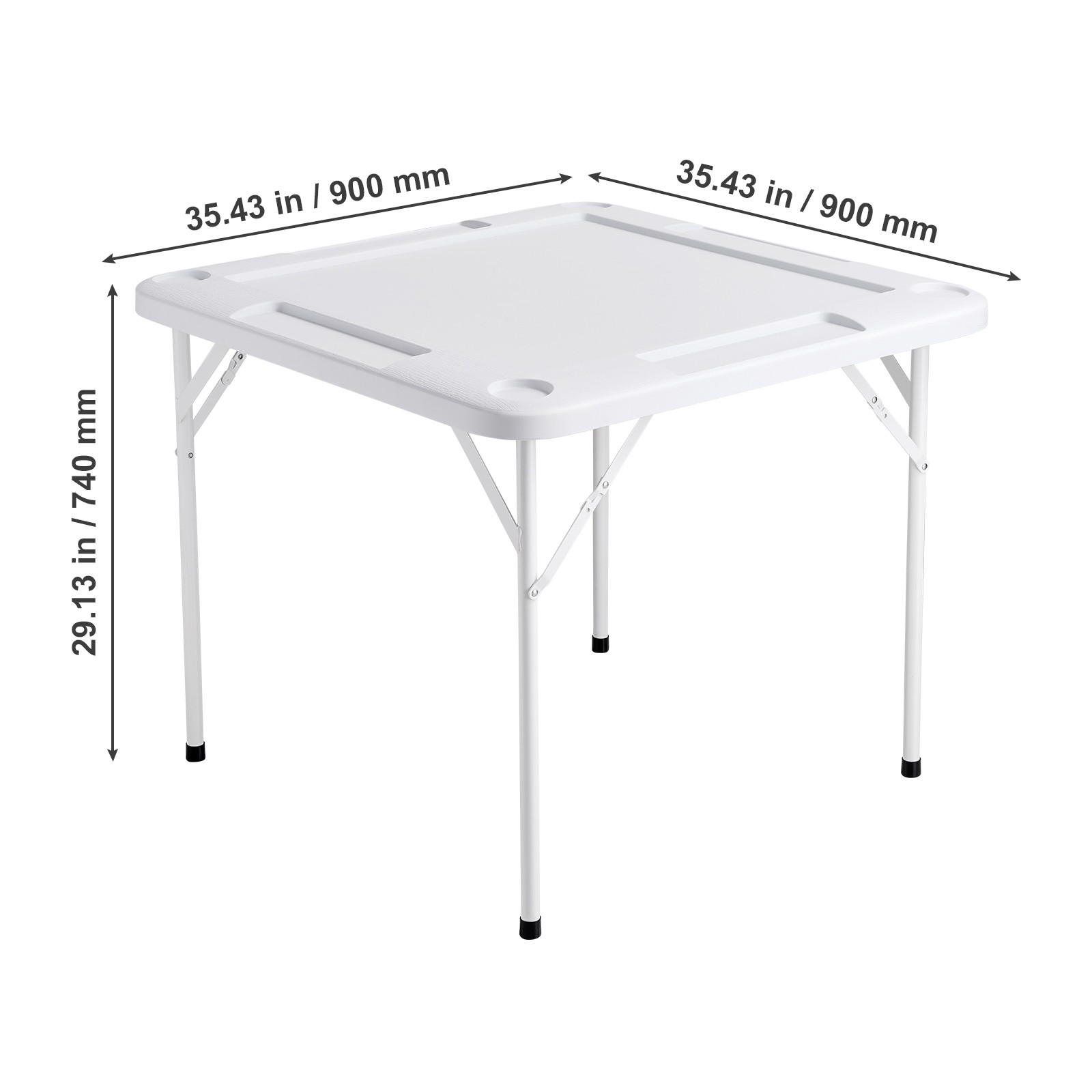 UimosoMahjong Table 4 Player Folding Card Table & Table Mat Cup Holder Chip Tray