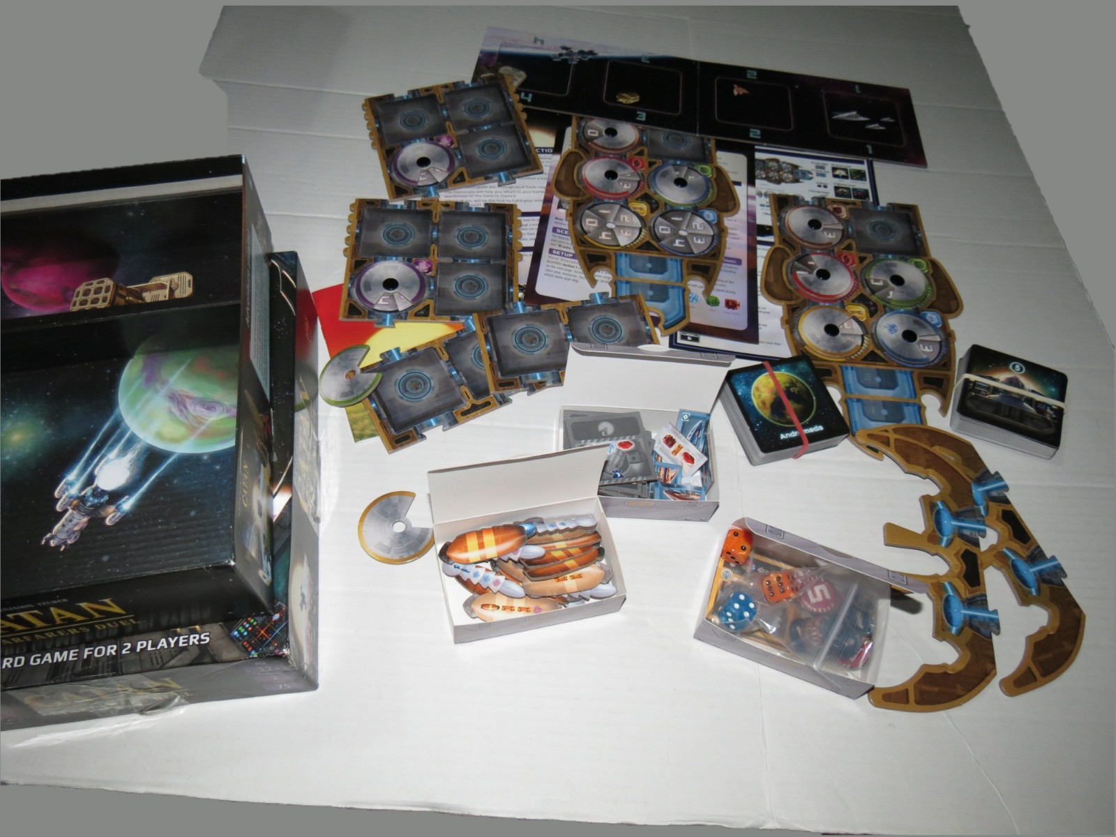 CATAN Starfarers Duel 2 Player Space Adventure Strategy Board Game Missing 6 pcs