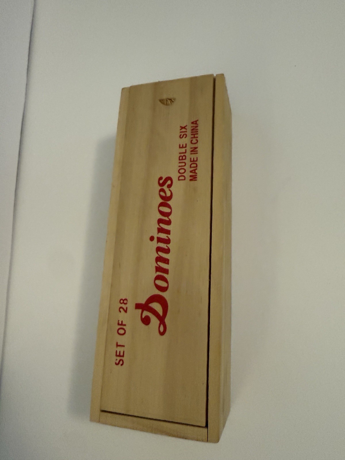 Premium Set of 28 Double Six Dominoes with Wood Case, Brown, 28 Piece.