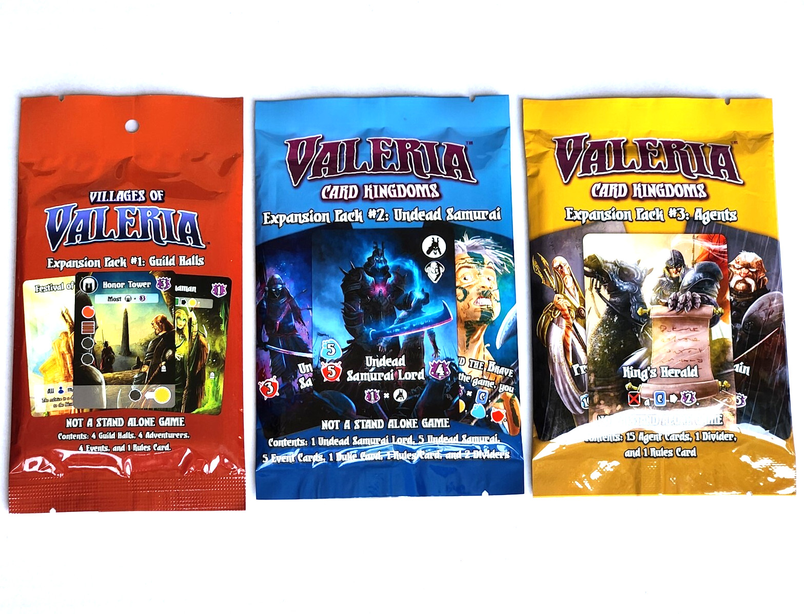 Villages of Valeria Expansion Packs #1 #2 #3 Daily Magic Games 2016 Sealed New