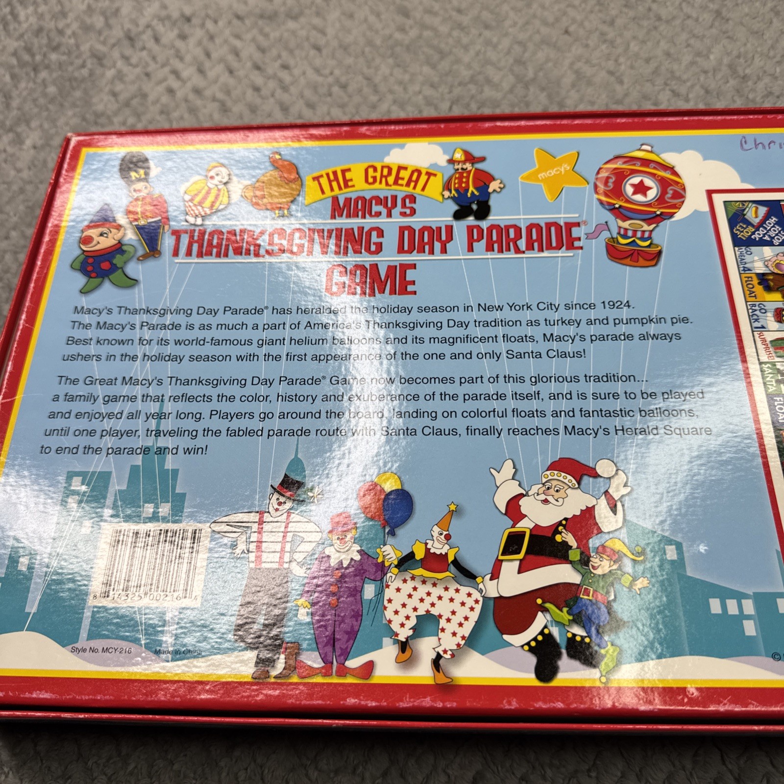 The Great Macy’s Thanksgiving Day Parade Board Game (2003) Complete