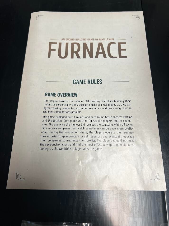 Furnace Board Game with Playmat – Arcane Wonders