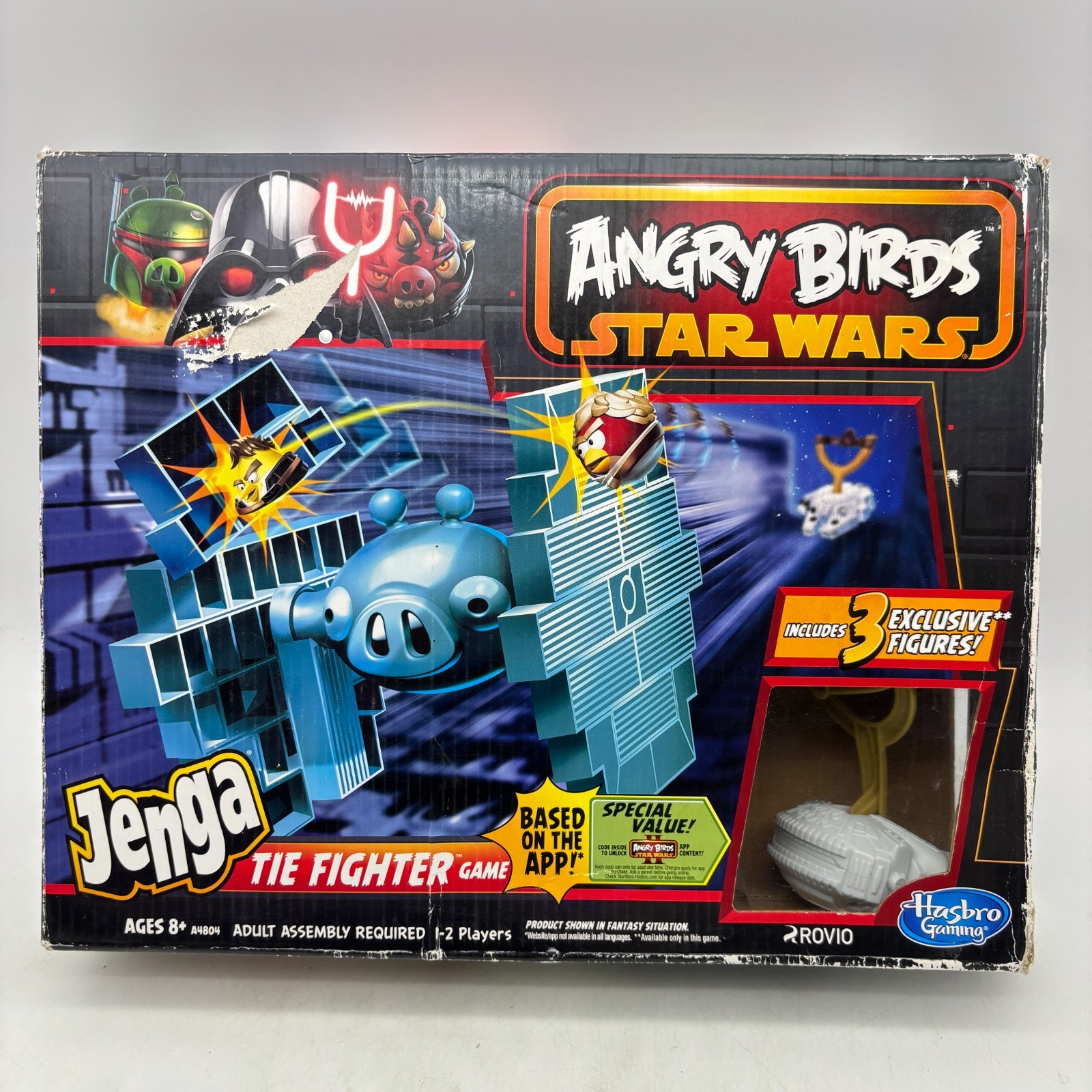 Angry Birds Star Wars Jenga Tie Fighter Game INCOMPLETE Hasbro Gaming 2013