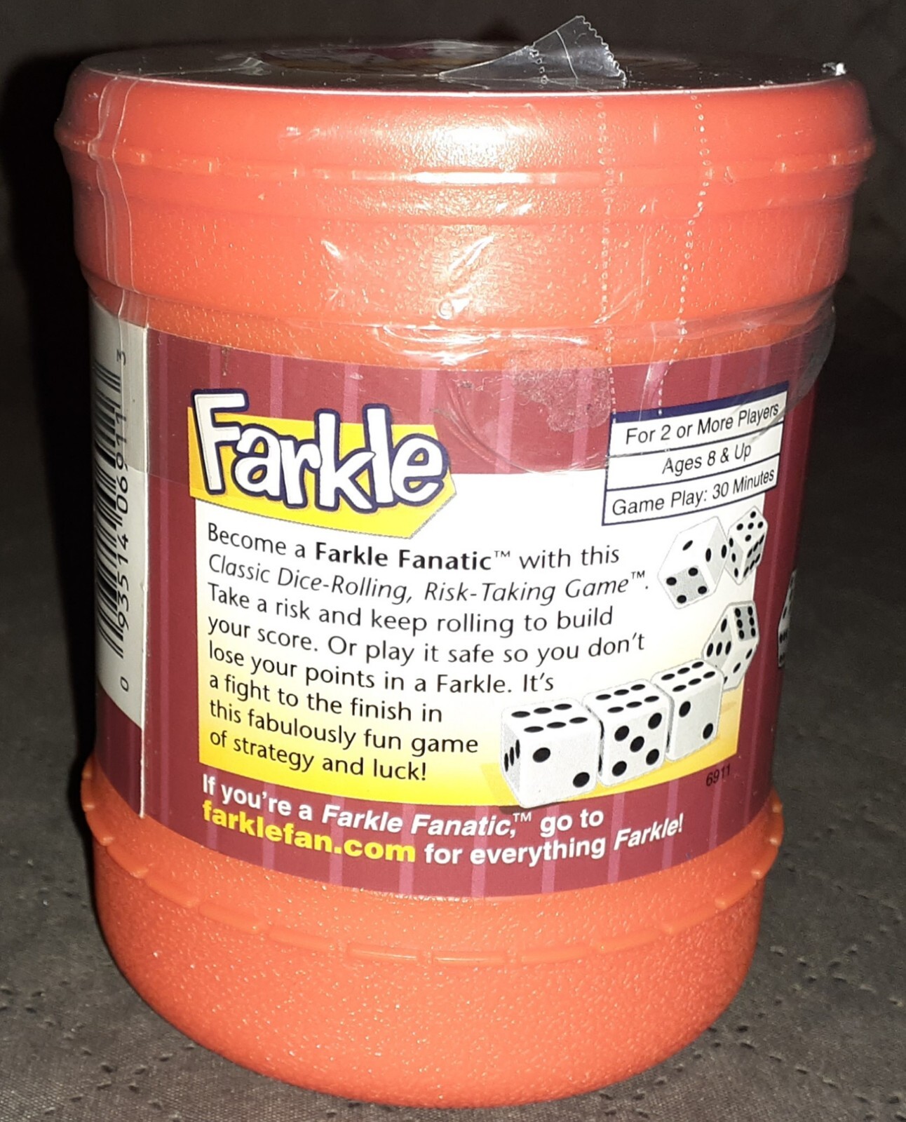 2008 Farkle Dice Game – Sealed Orange Container – New!