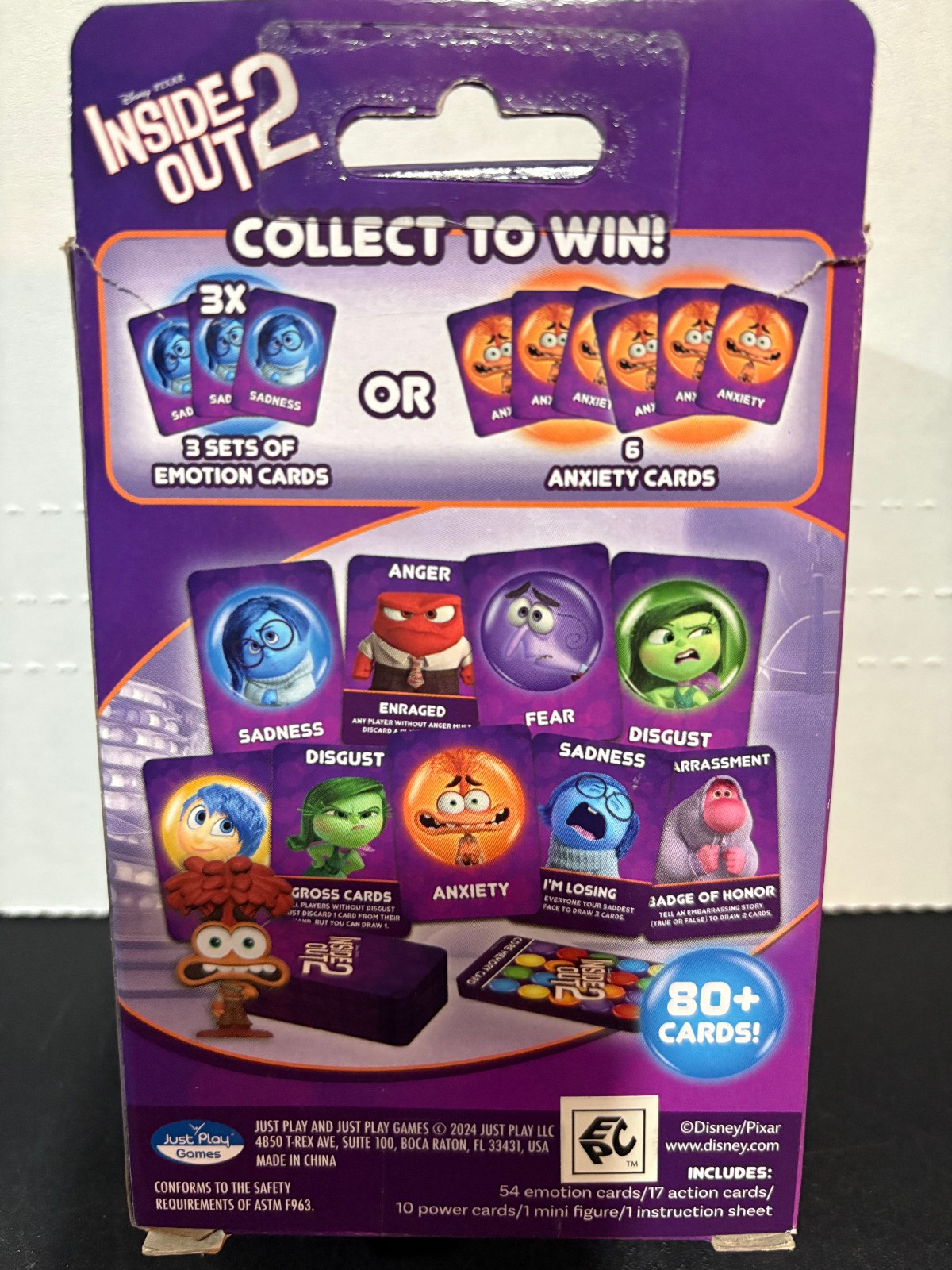 Disney & Pixar Inside Out 2, Mixed Up Emotions Card Game With Anxiety Figure