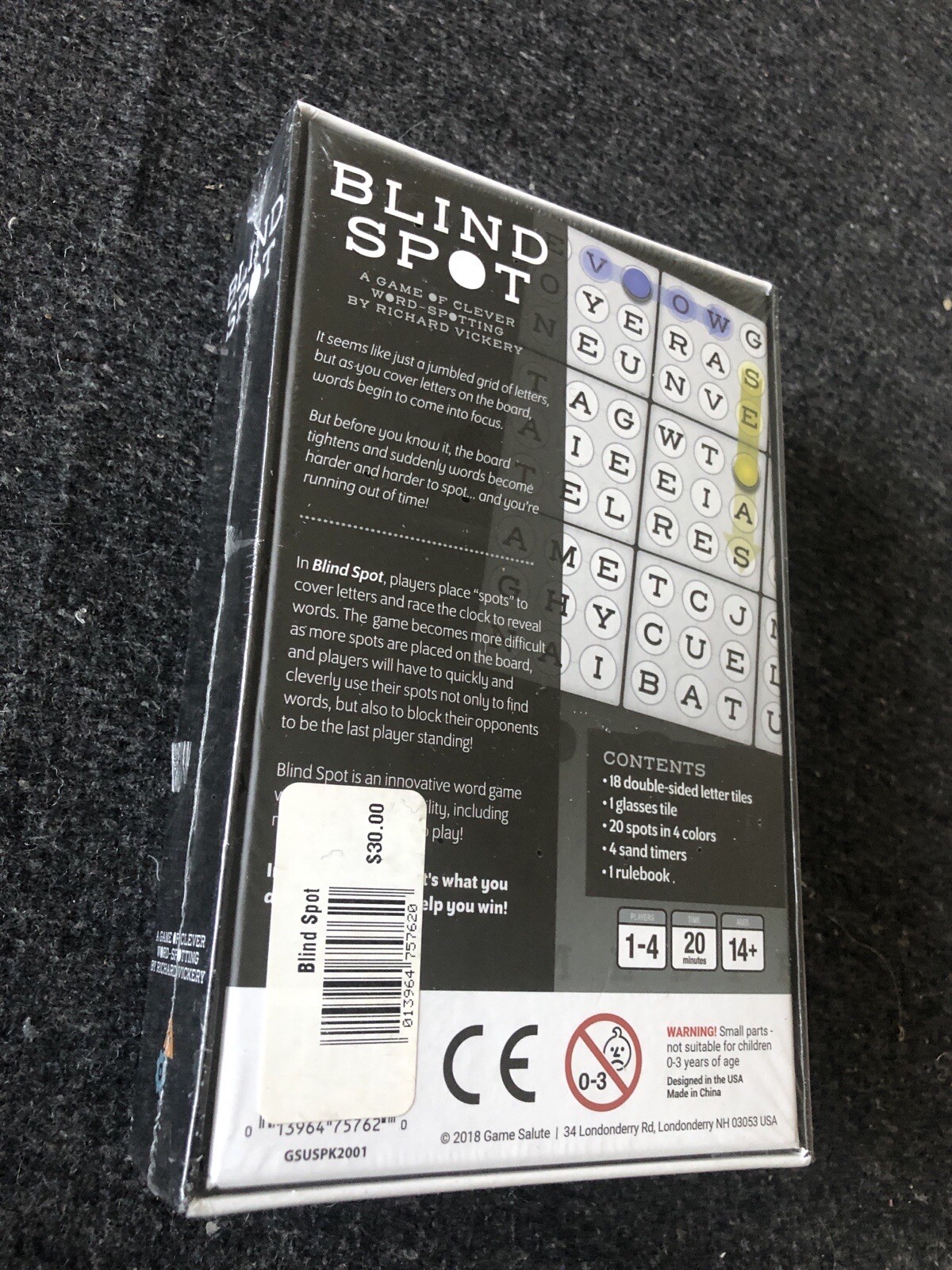 Blind Spot – A Word Game By Richard Vickery