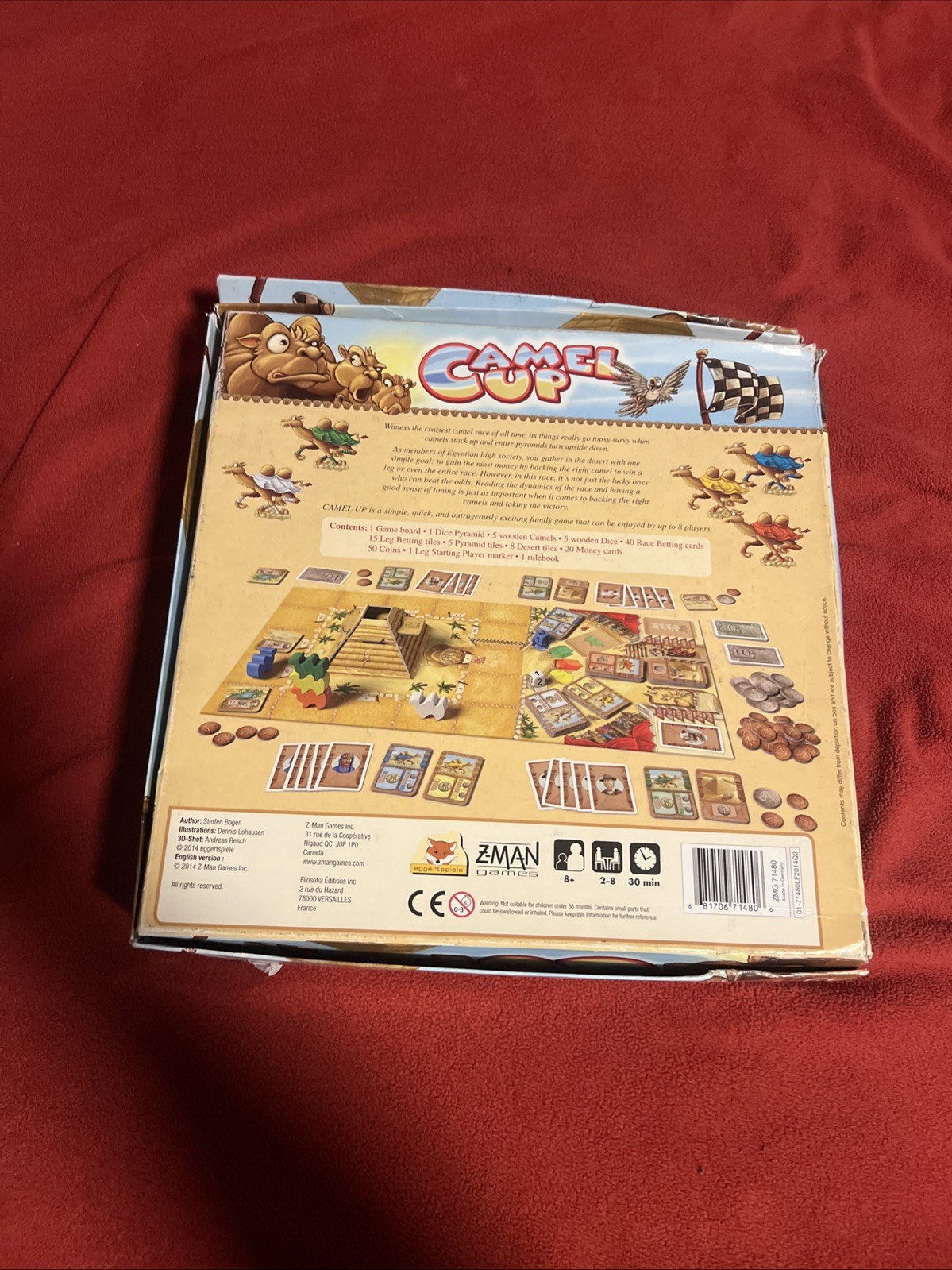 CAMEL UP – Z Man Games – *Missing 1 Die* *Heavy Box Wear*