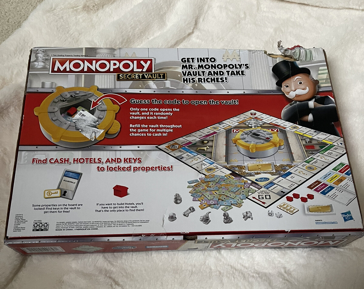 MONOPOLY Secret Vault Board Game for Kids Ages 8 and Up Family Board Game for…