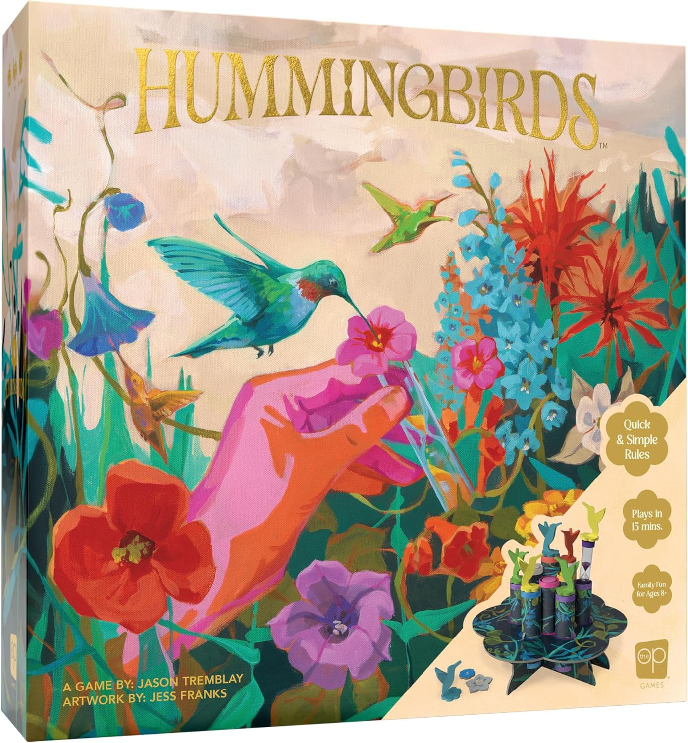 Hummingbirds Board Game, a Real-Time, Push Your Luck Dexterity Party Game, Test