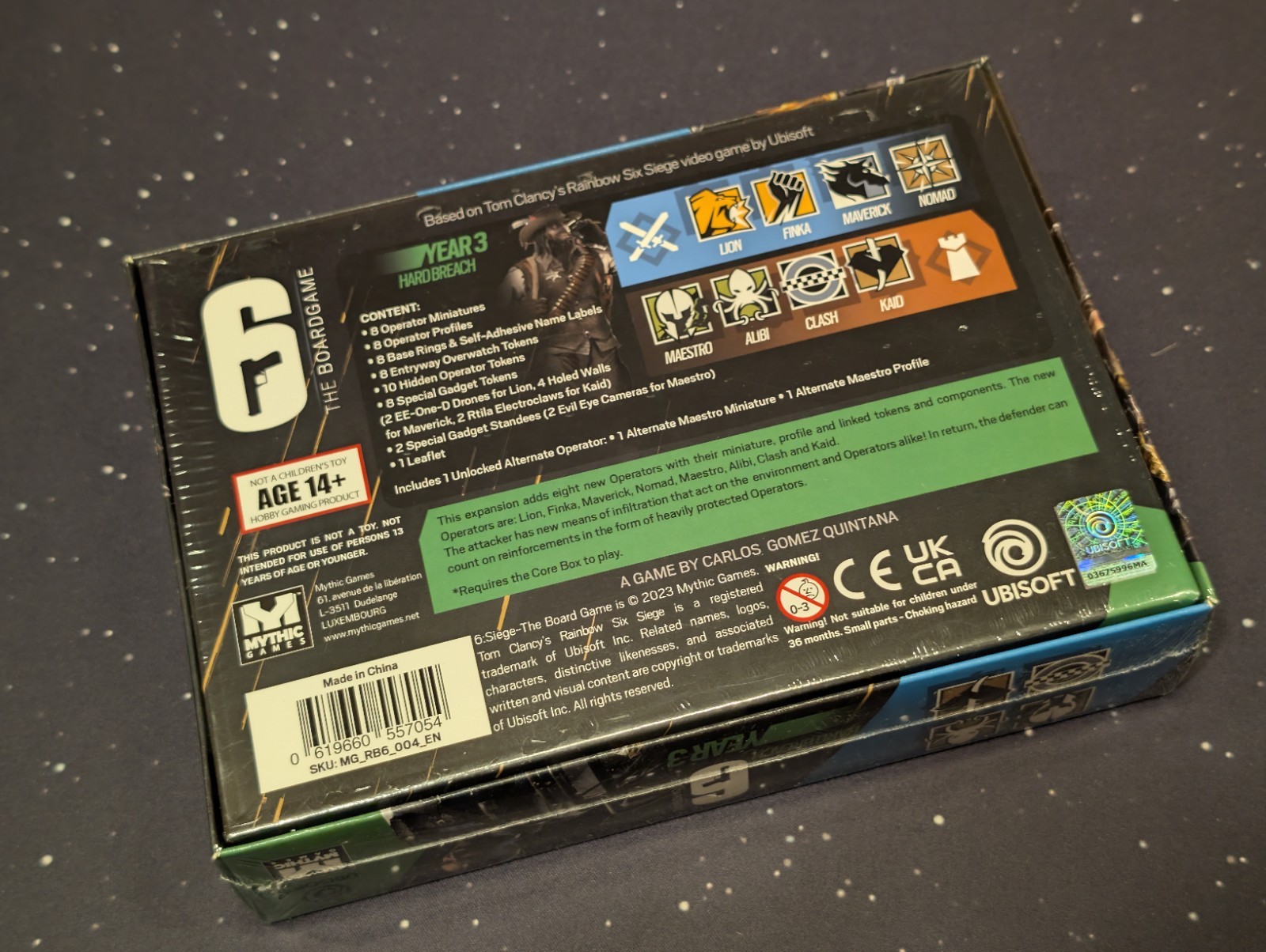 Rainbow Six 6 Siege Board Game Sealed Mythic Games Deluxe Storage Laser Playmat