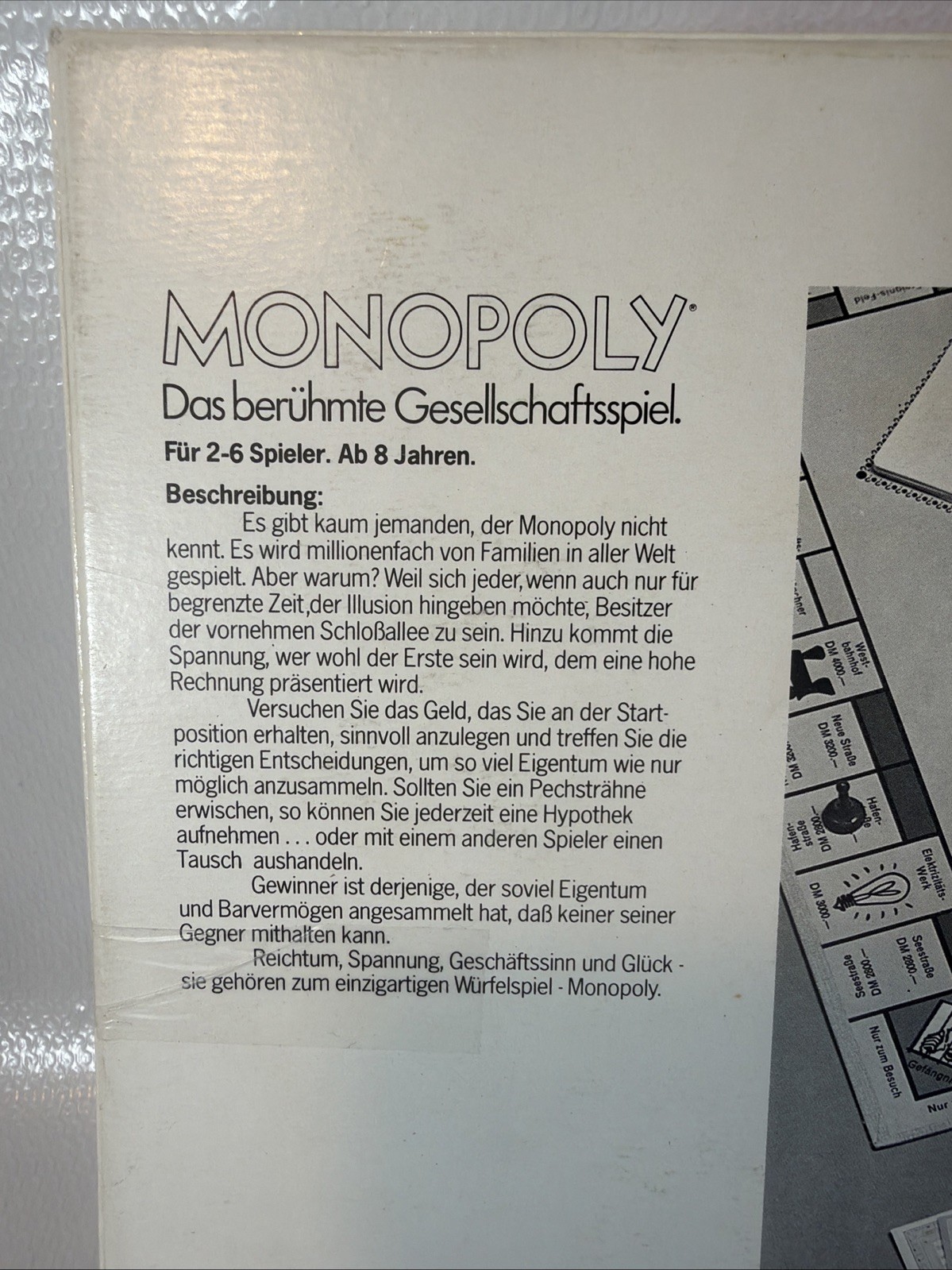 Vintage MONOPOLY Board Game German Version Square Box With Classic Top Unopened