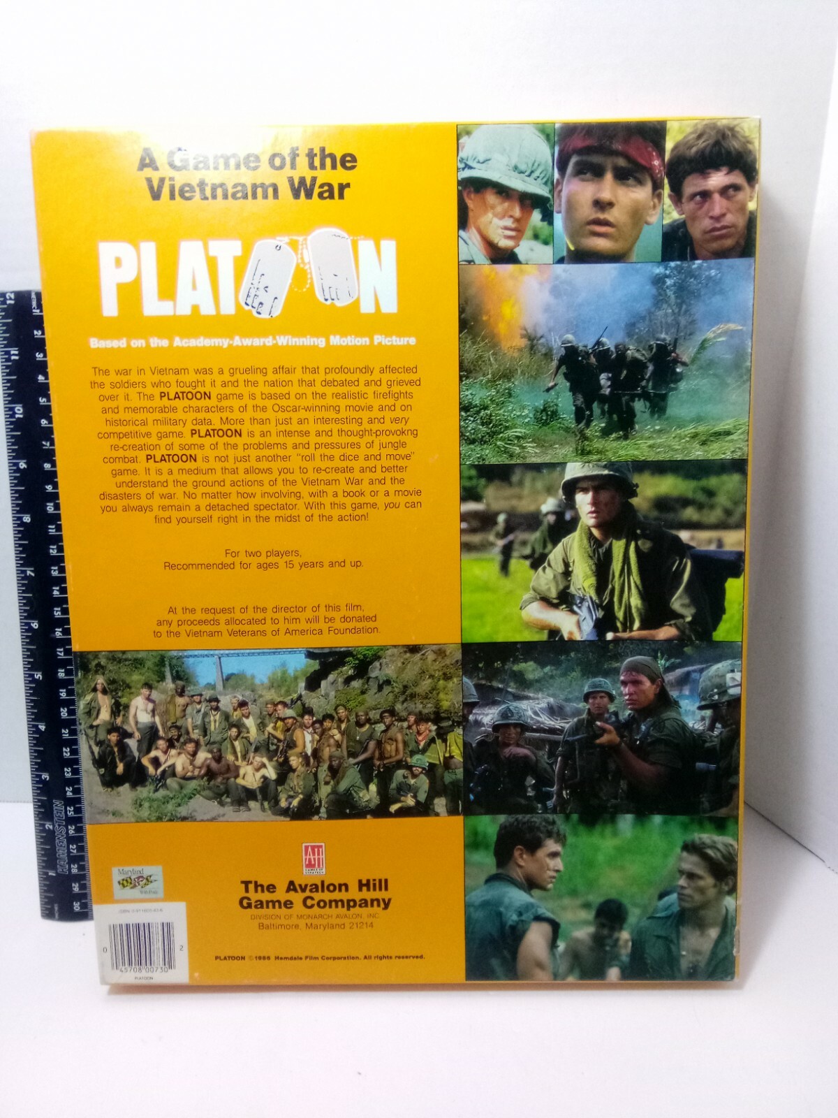 1986 Platoon The Avalon Hill Game Co. Never Used Great Graphics