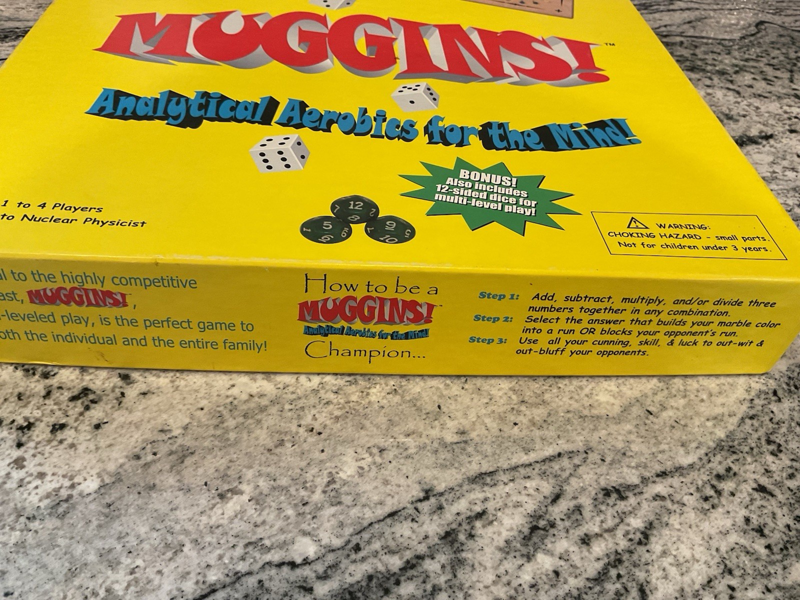 Muggins Knock-Out Reversible Wooden Board Game Math Homeschool Mensa 1990
